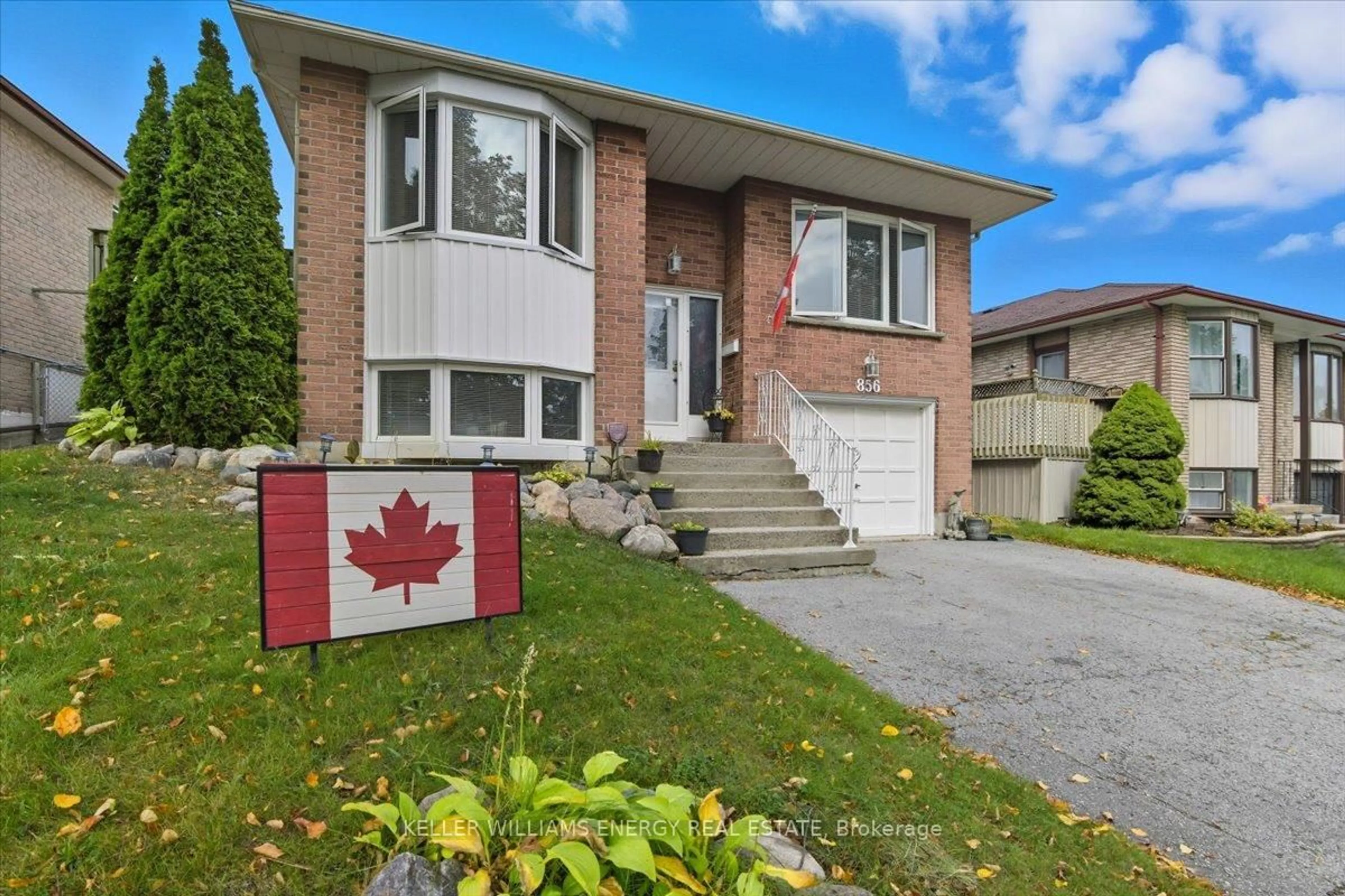 Home with brick exterior material, street for 856 Roundelay Dr, Oshawa Ontario L1J 7T9