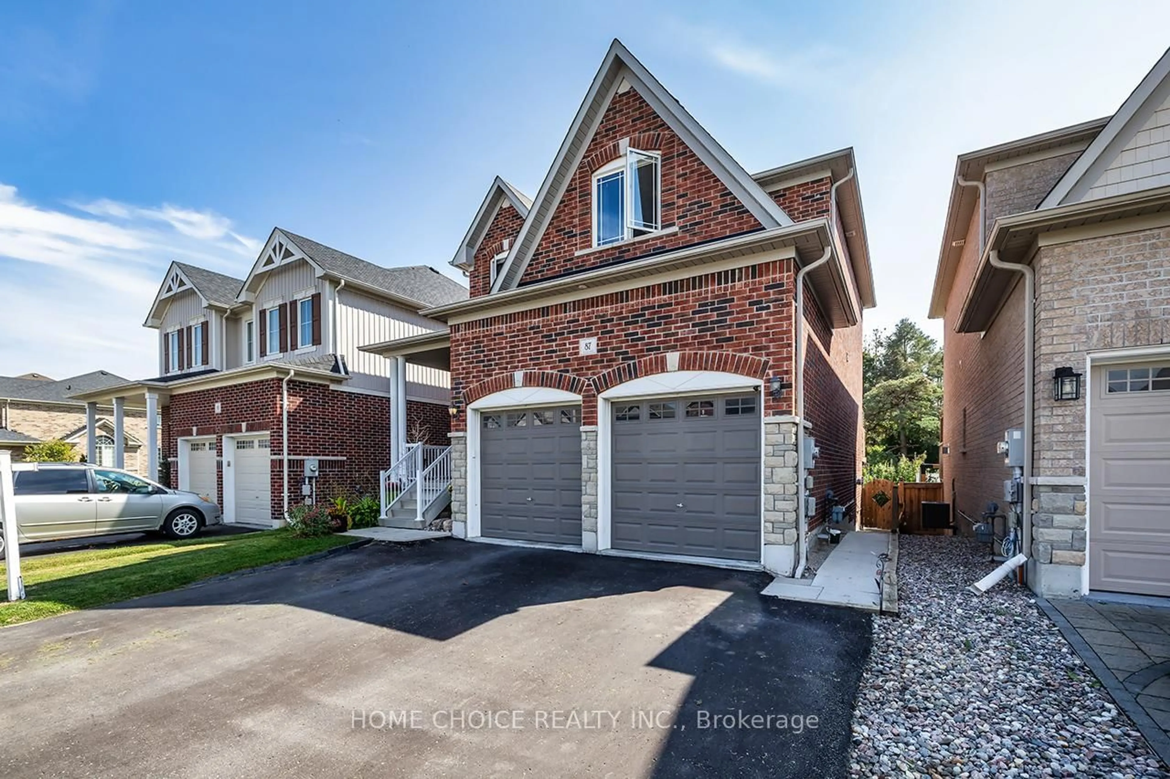 Home with brick exterior material, street for 87 Elmer Adams Dr, Clarington Ontario L1E 0G5