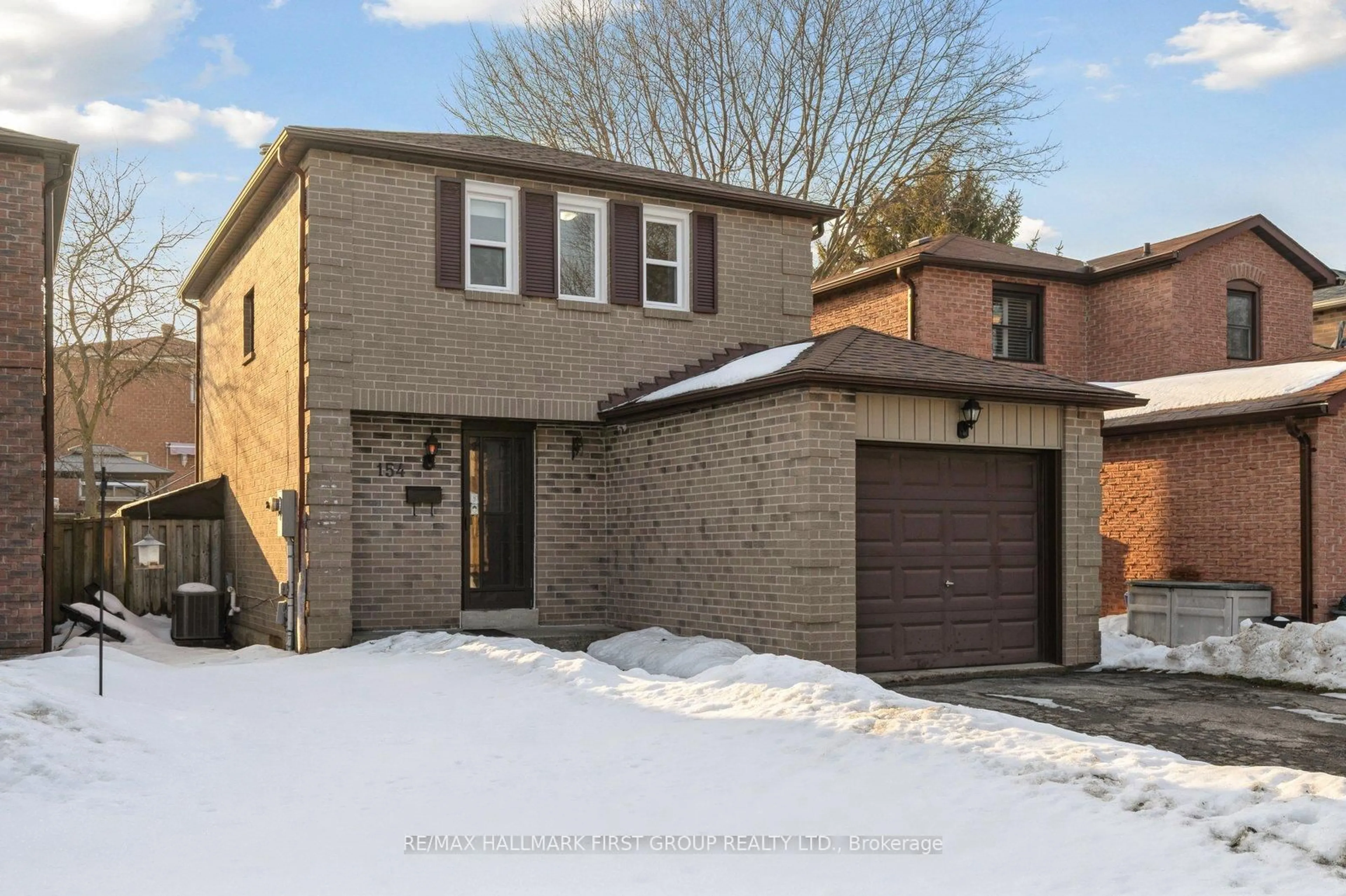 Home with brick exterior material, street for 154 Radford Dr, Ajax Ontario L1T 2C9