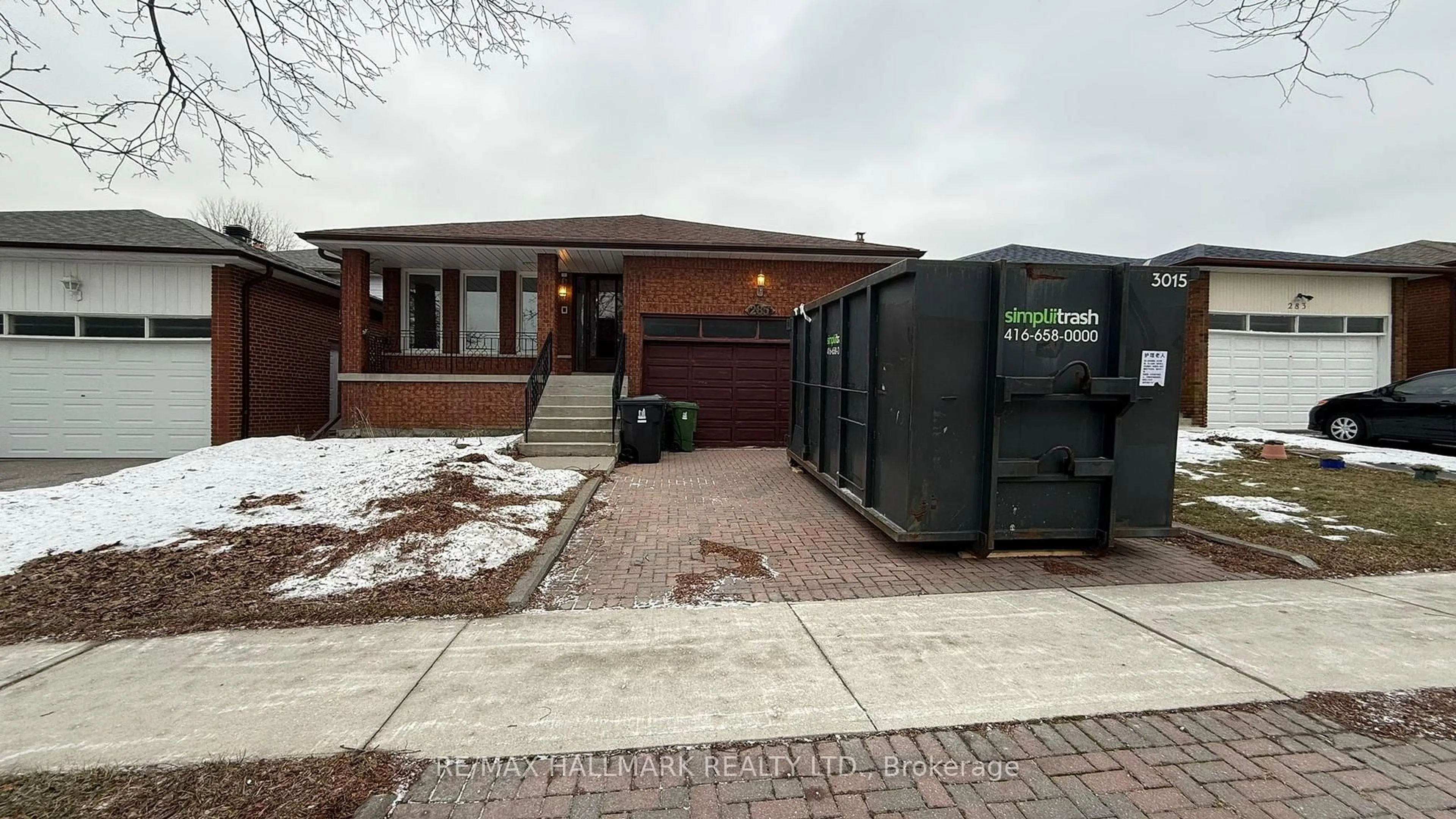 Home with brick exterior material, street for 285 Huntsmill Blvd, Toronto Ontario M1W 3E4