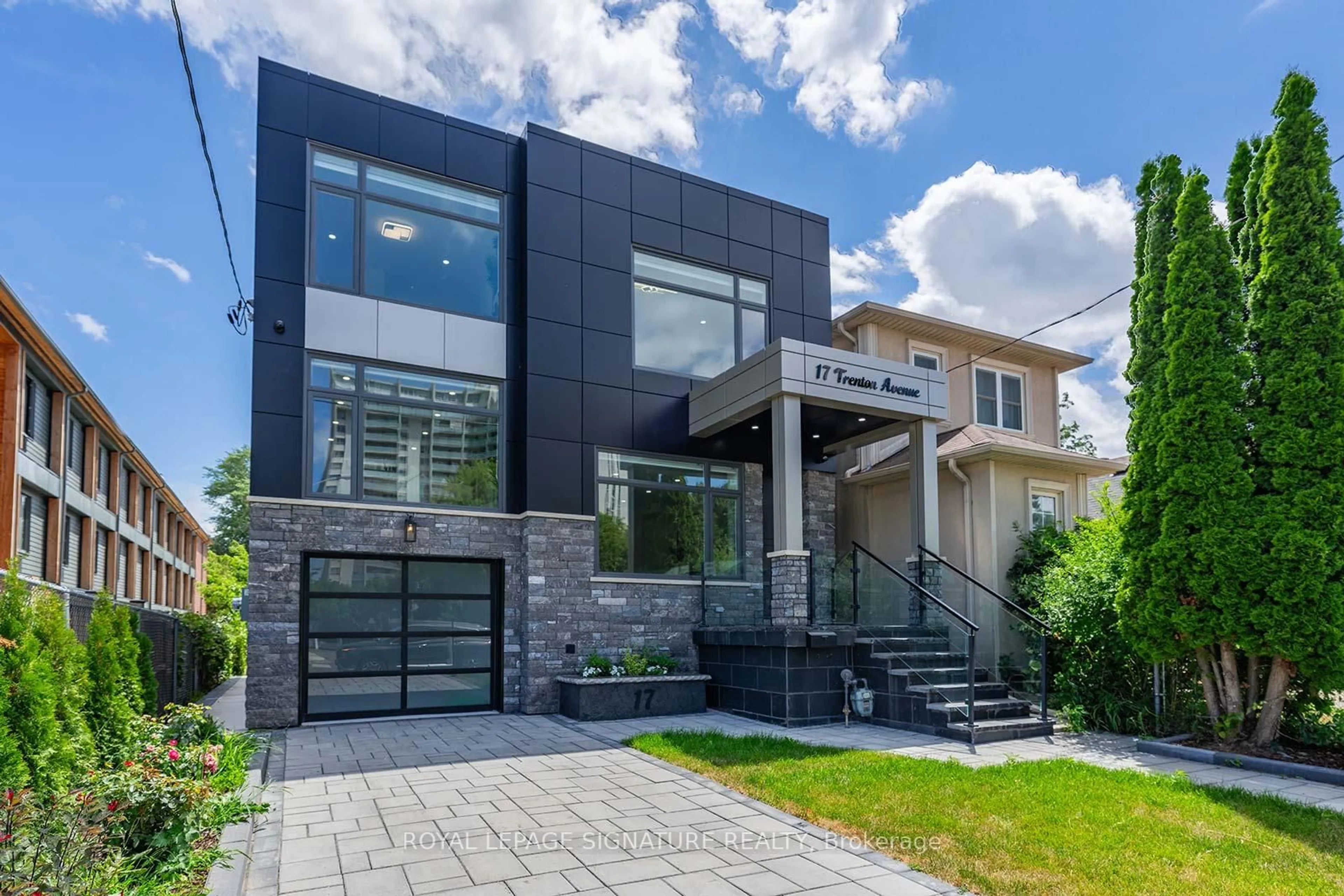 Home with brick exterior material, street for 17 Trenton Ave, Toronto Ontario M4C 2Z3