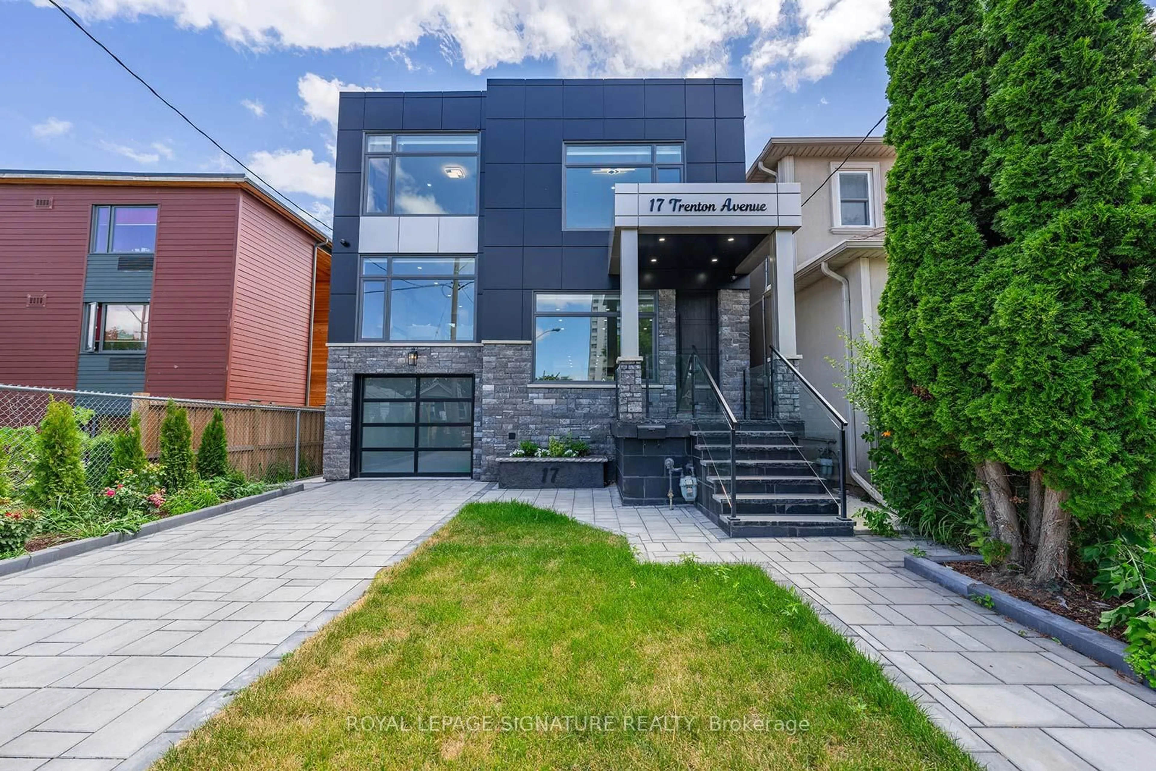 Home with brick exterior material, street for 17 Trenton Ave, Toronto Ontario M4C 2Z3