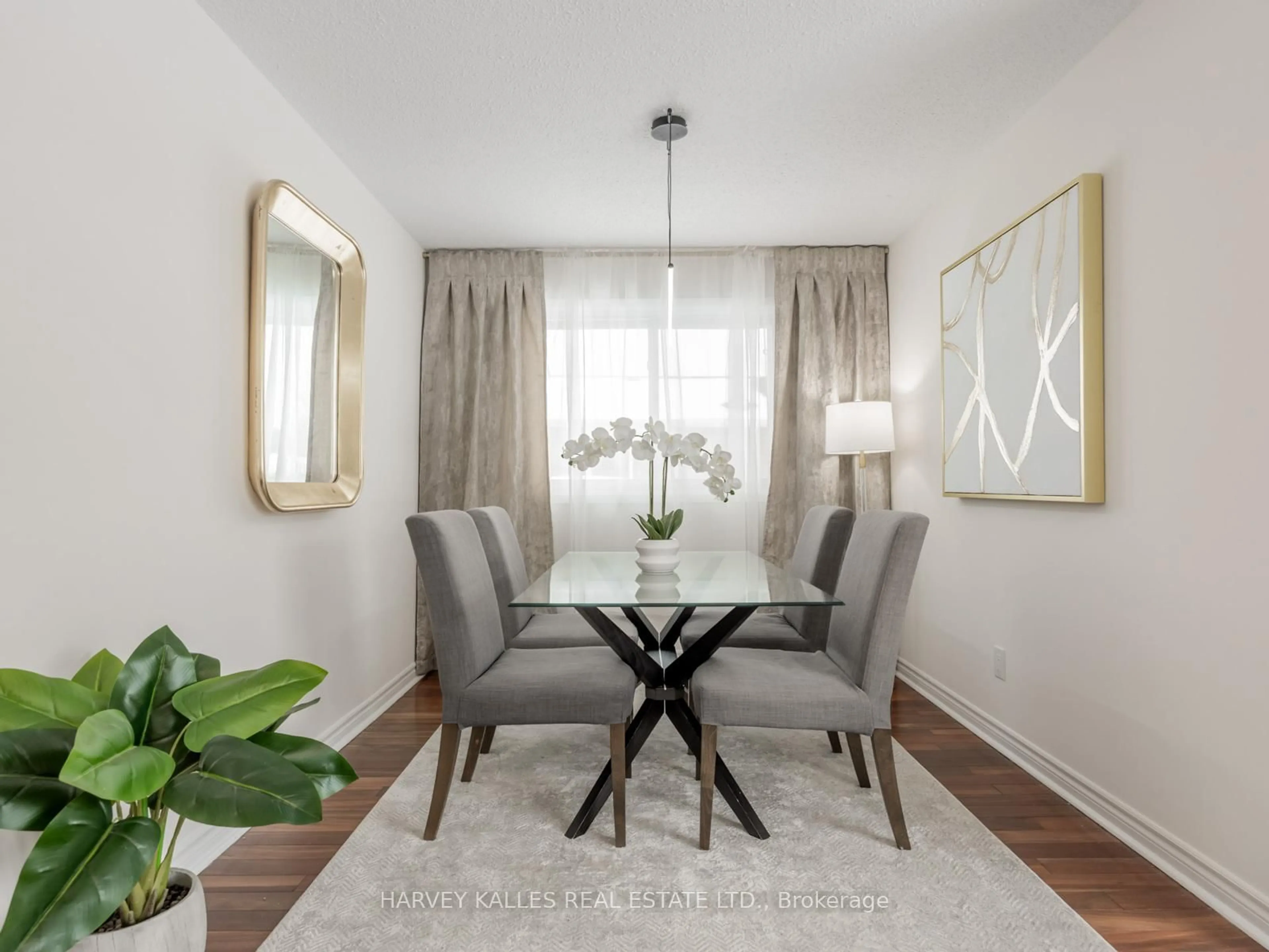 Dining room, wood/laminate floor for 47 Snowball Cres, Toronto Ontario M1B 1S5
