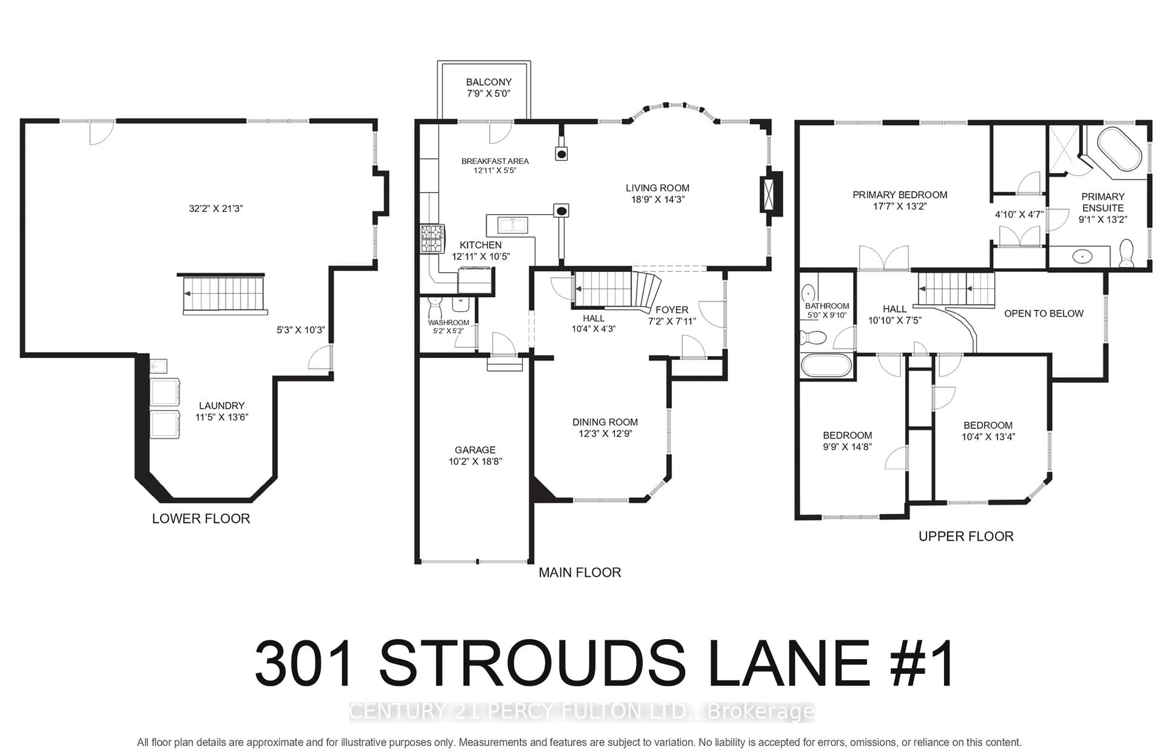 Floor plan for 301 Strouds Lane #1, Pickering Ontario L1V 7J1