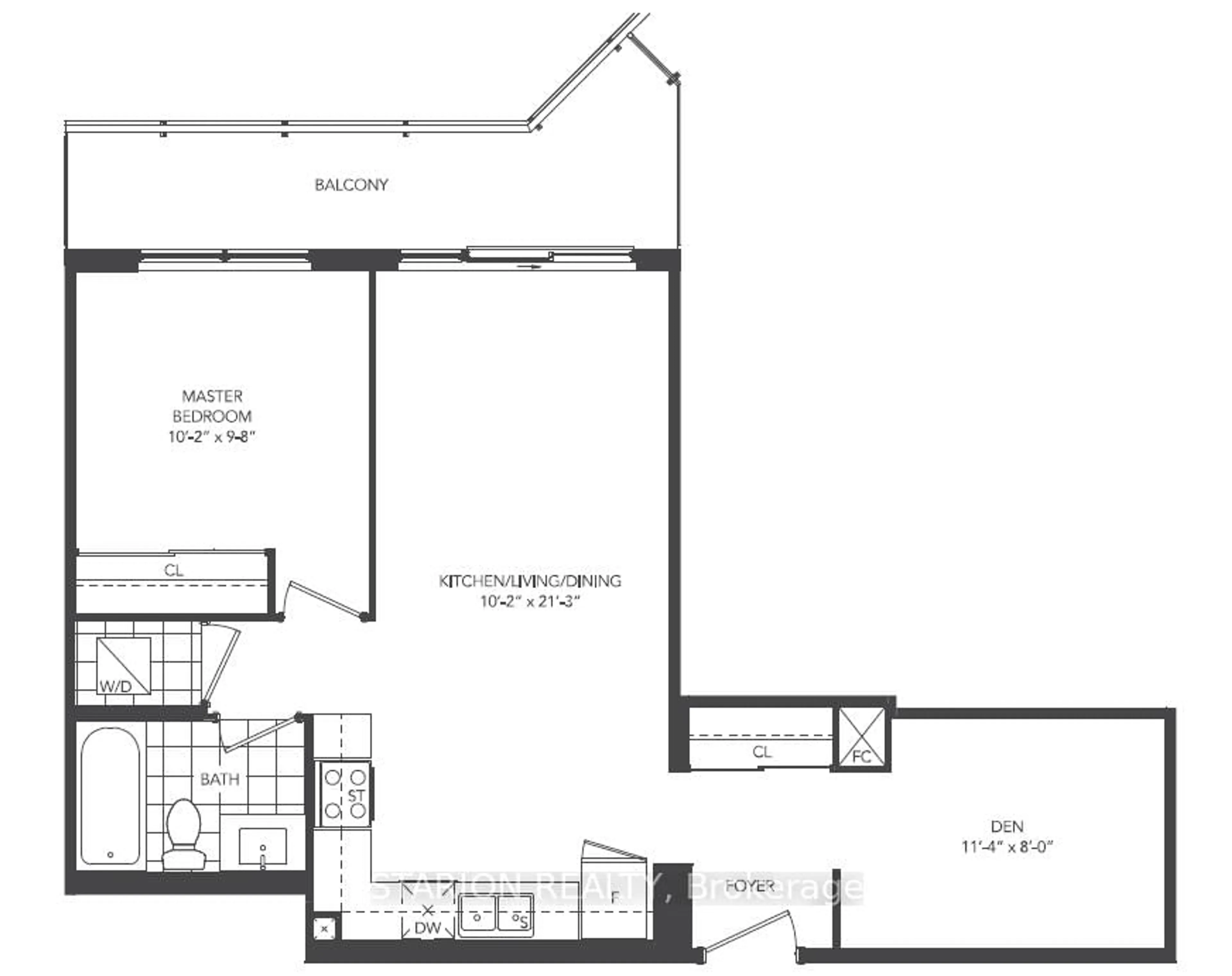 Floor plan for 1480 Bayly St #322, Pickering Ontario L1W 0C2