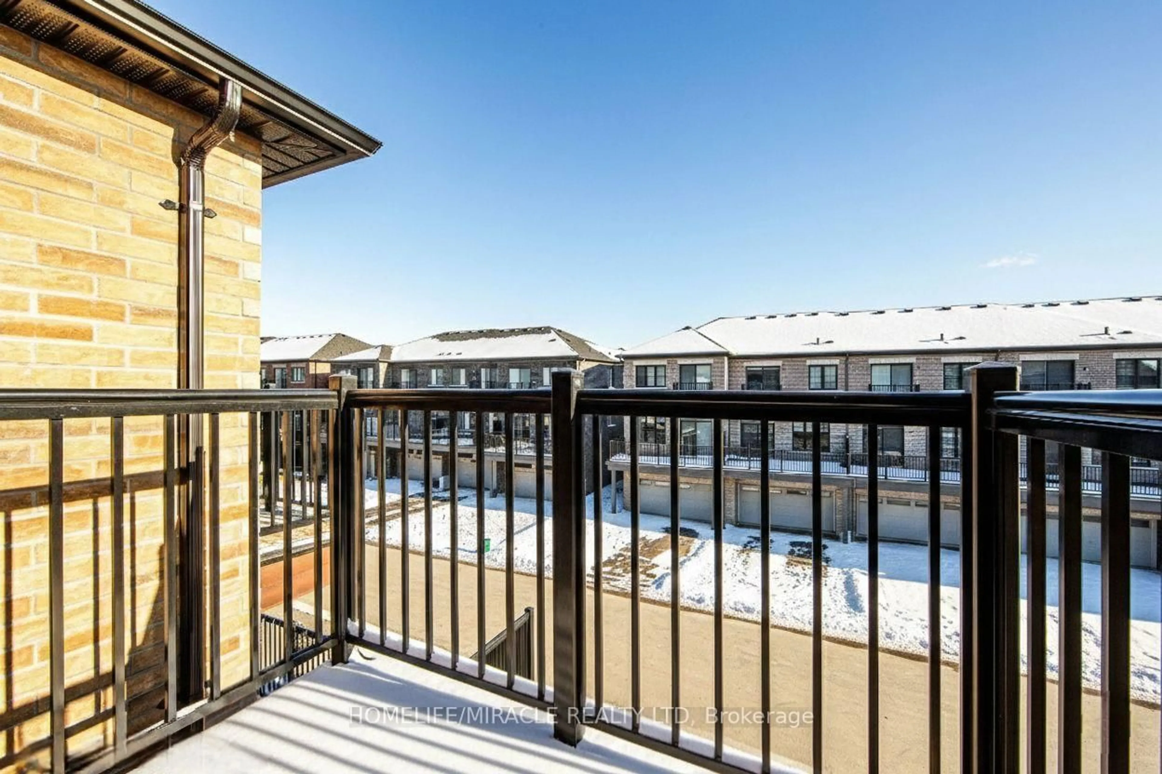 Patio, city buildings view from balcony for 2711 Peter Matthews Dr, Pickering Ontario L1X 0M2