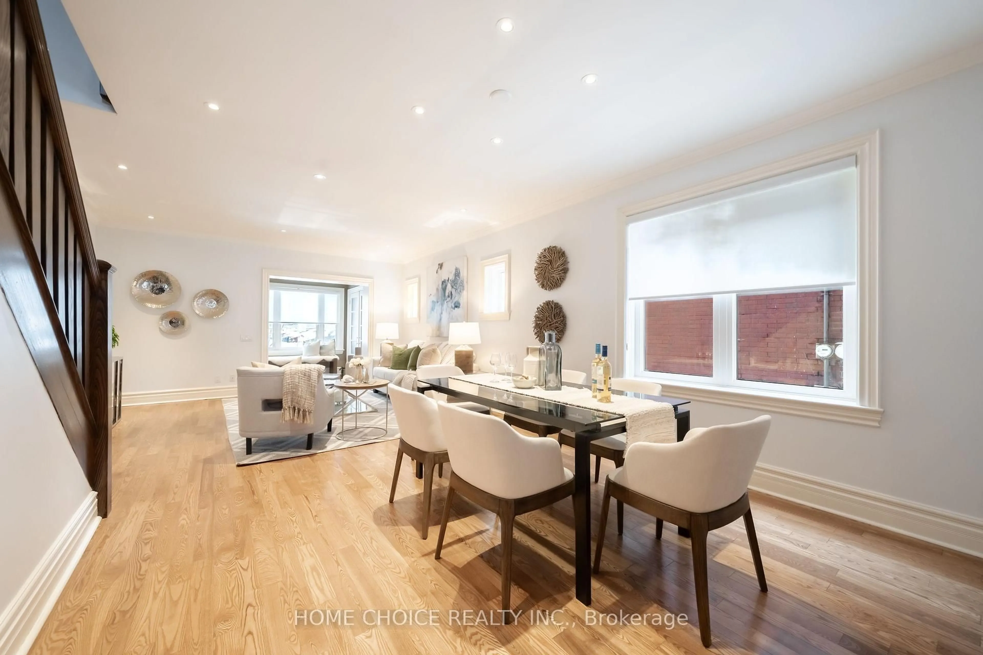 Dining room, wood/laminate floor for 283 Ashdale Ave, Toronto Ontario M4L 2Z1