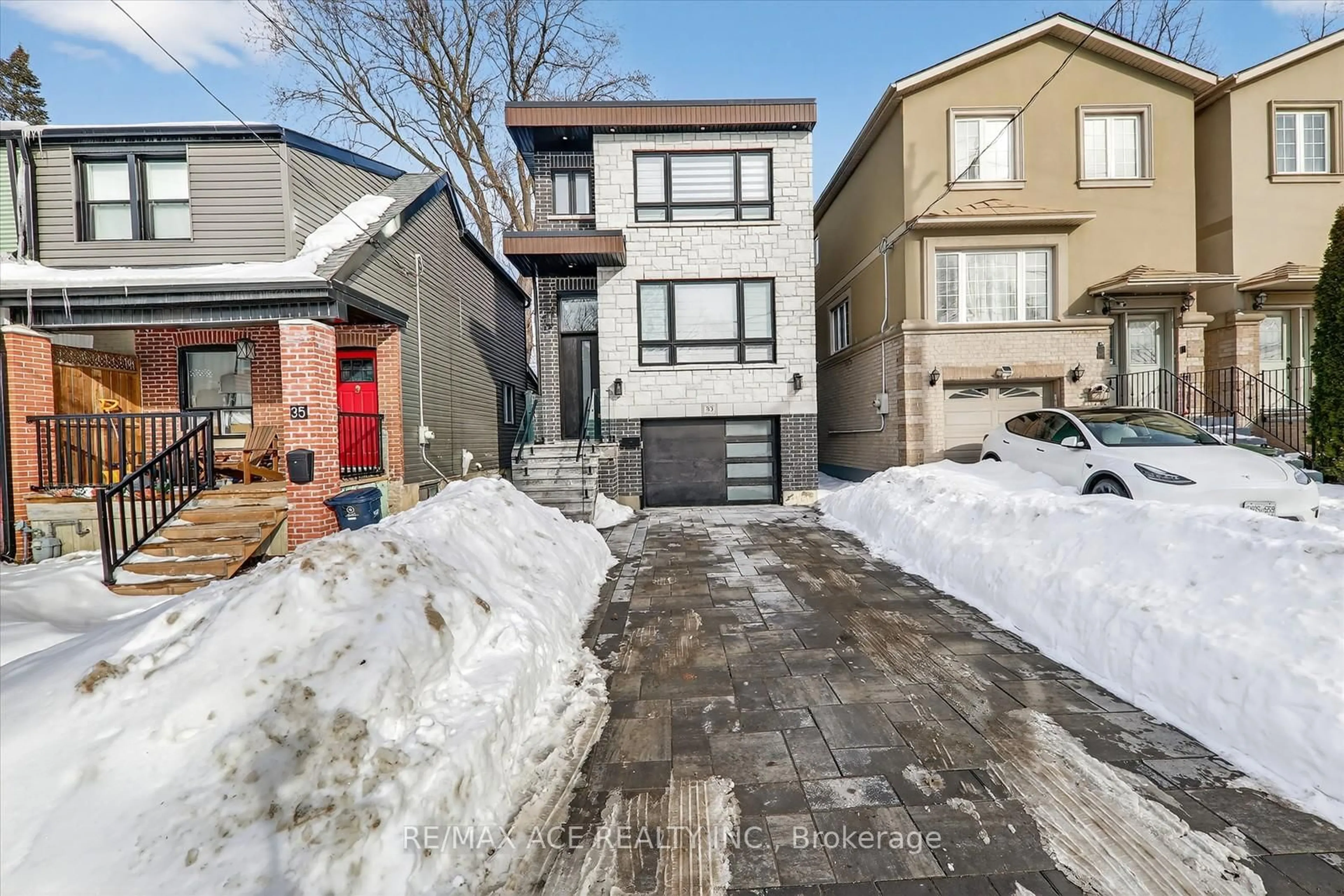 Home with brick exterior material, street for 33 August Ave, Toronto Ontario M1L 3M8