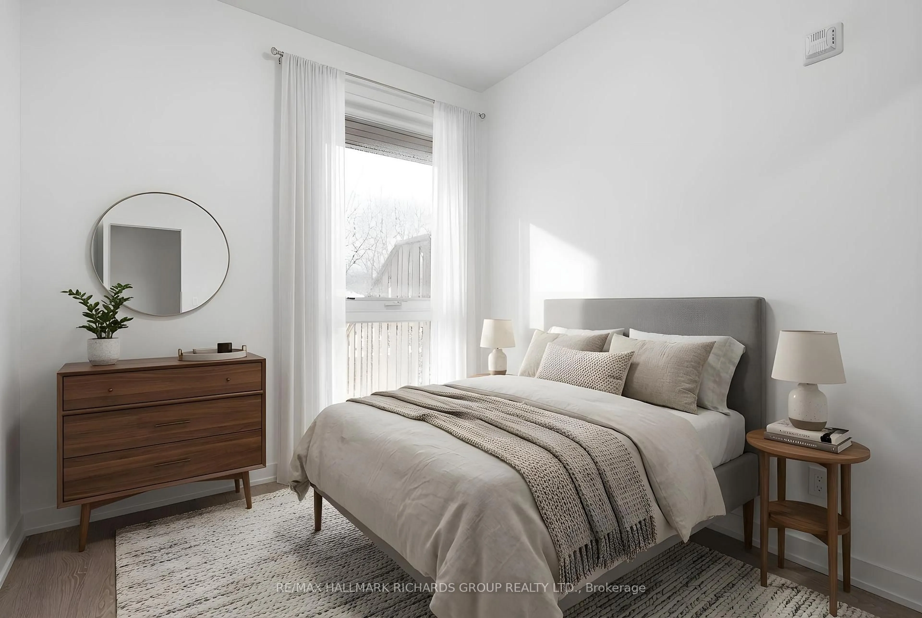 Bedroom with bed, unknown for 35 Birchcliff Ave #45, Toronto Ontario M1N 3C5