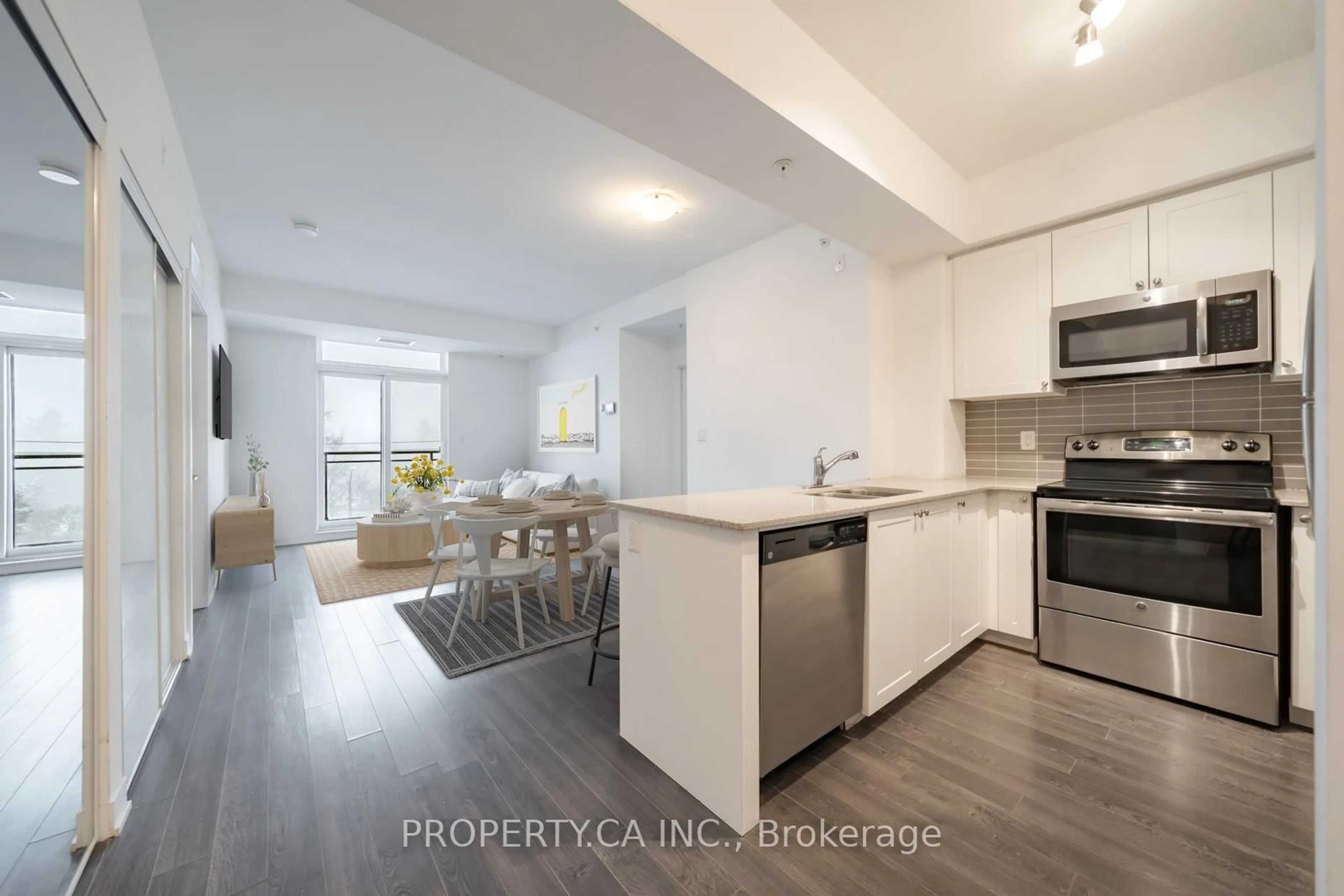Open concept kitchen, unknown for 3560 St Clair Ave #424, Toronto Ontario M1K 0A9