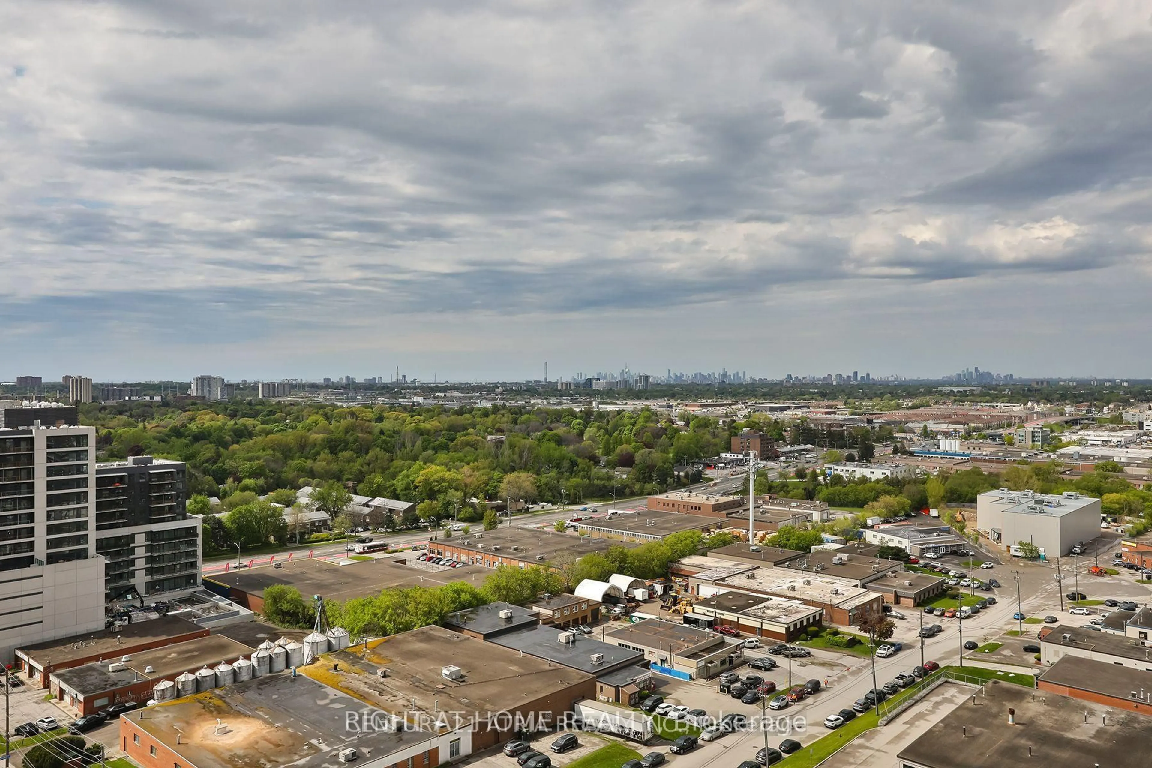 A pic from outside/outdoor area/front of a property/back of a property/a pic from drone, city buildings view from balcony for 83 Borough Dr #2415, Toronto Ontario M1P 5E4