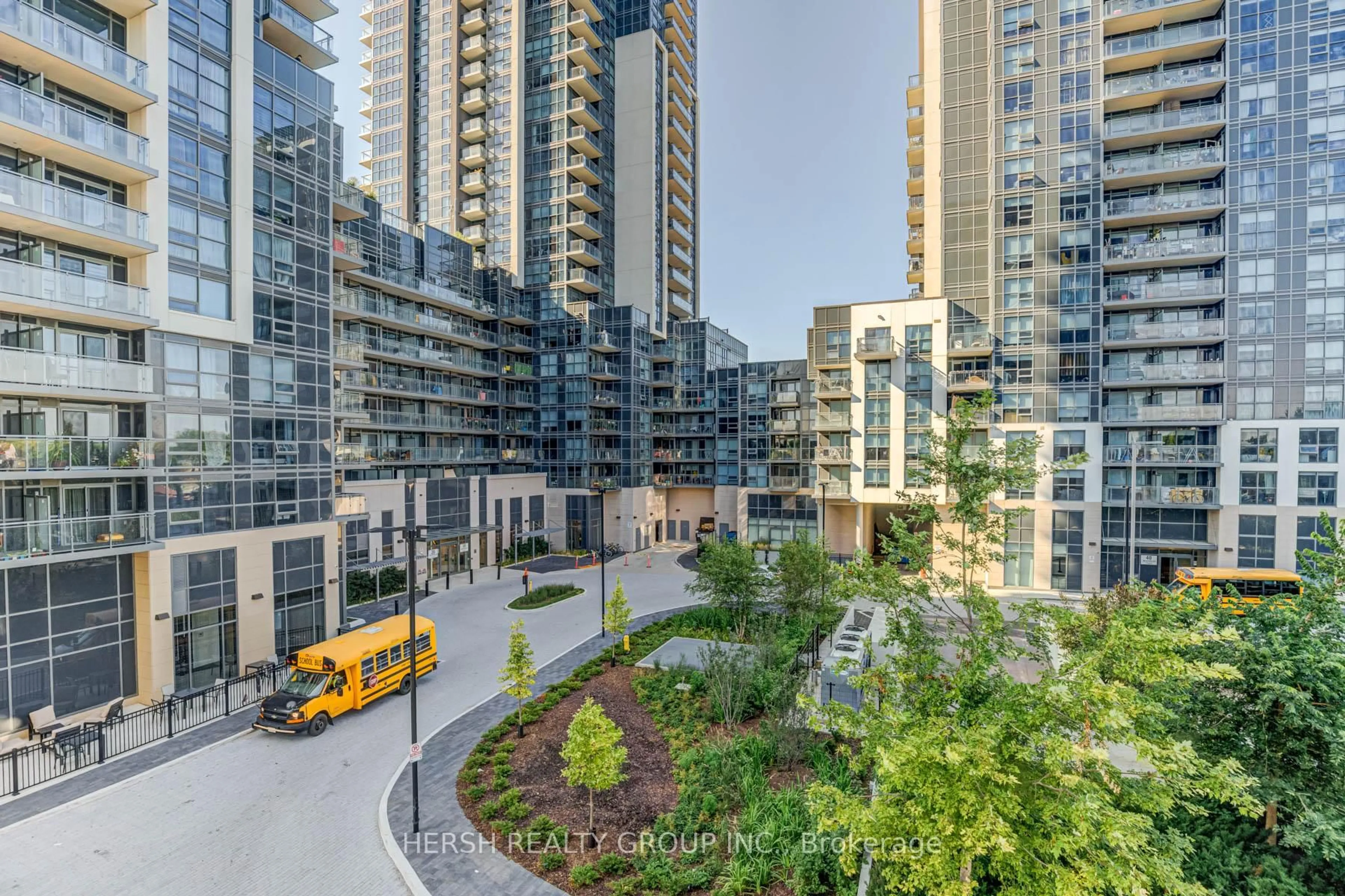 A pic from outside/outdoor area/front of a property/back of a property/a pic from drone, city buildings view from balcony for 10 Meadowglen Pl #201, Toronto Ontario M1G 0A8