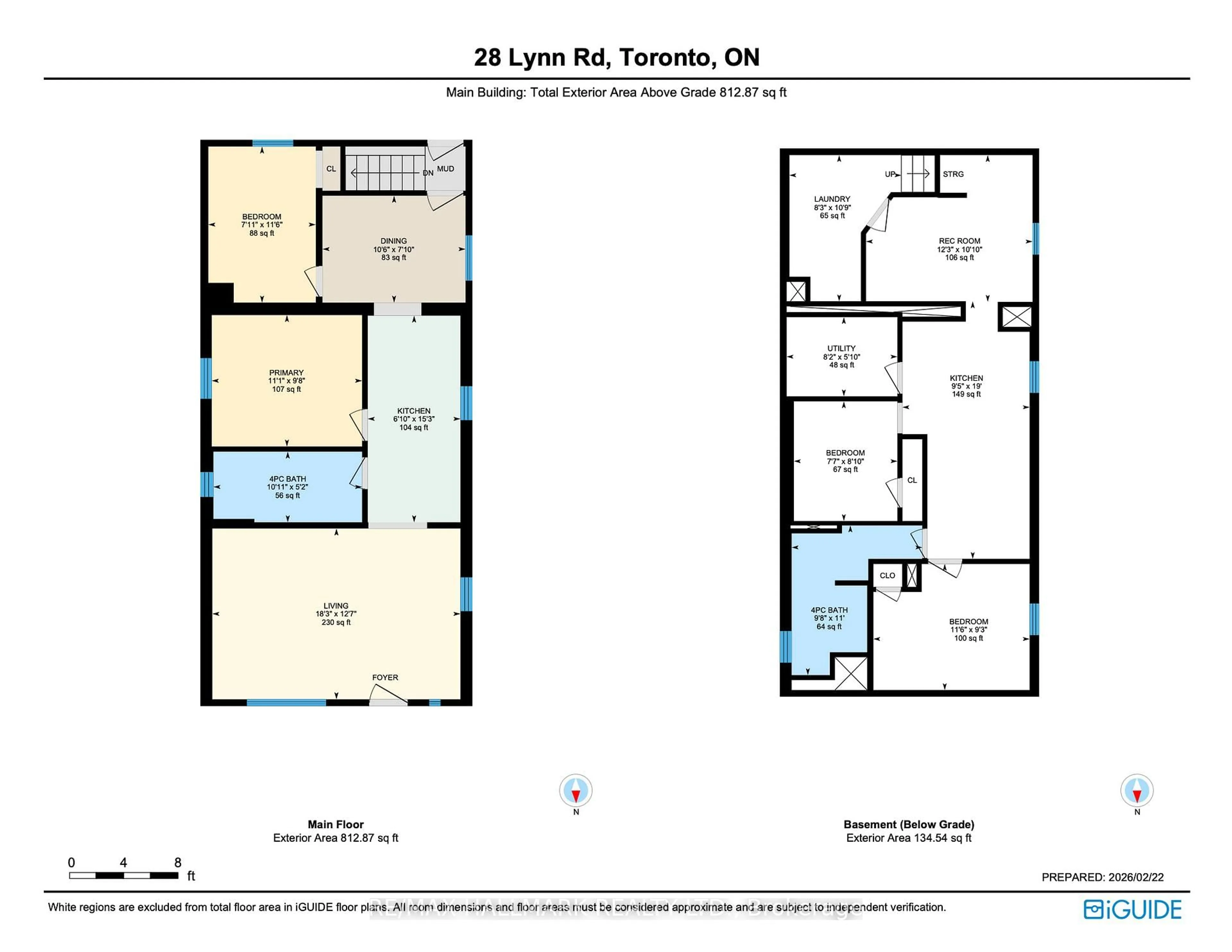 Floor plan for 28 Lynn Rd, Toronto Ontario M1N 2A4