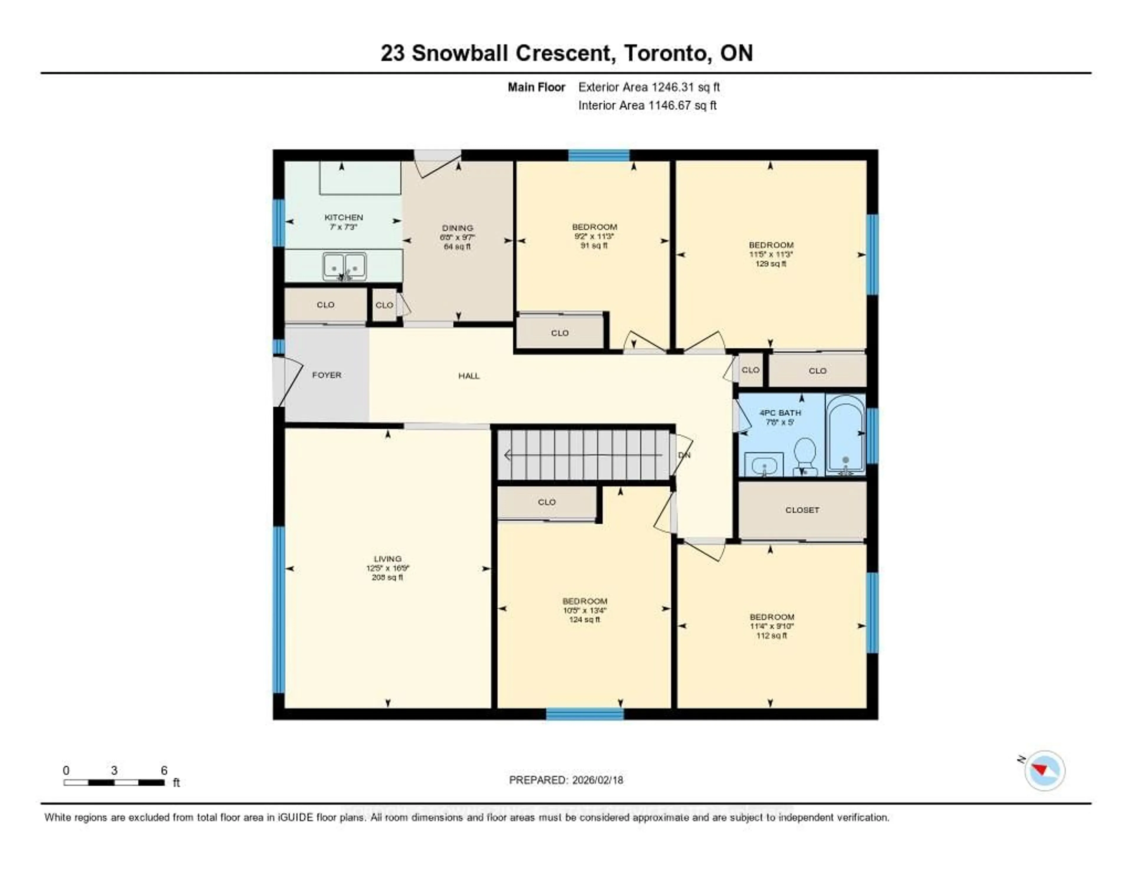 Floor plan for 23 Snowball Cres, Toronto Ontario M1B 1S5