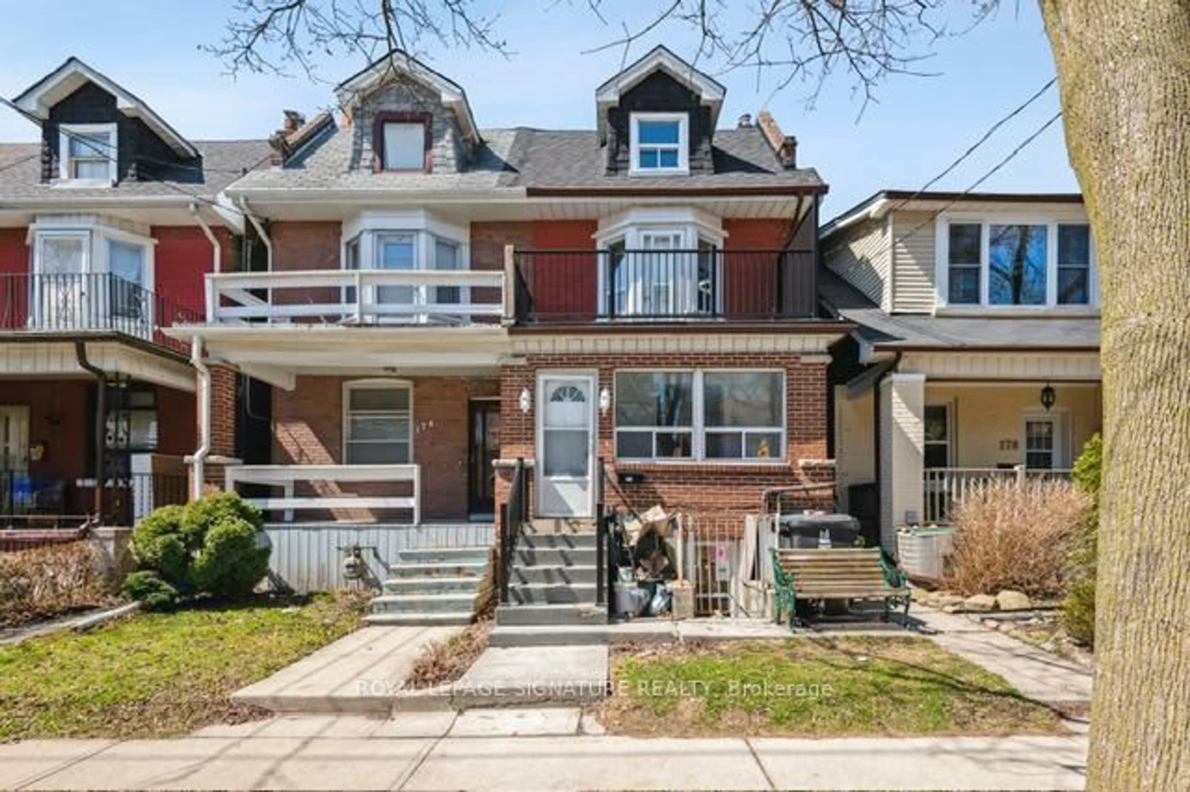 Home with brick exterior material, street for 176 Gillard Ave, Toronto Ontario M4J 4N8