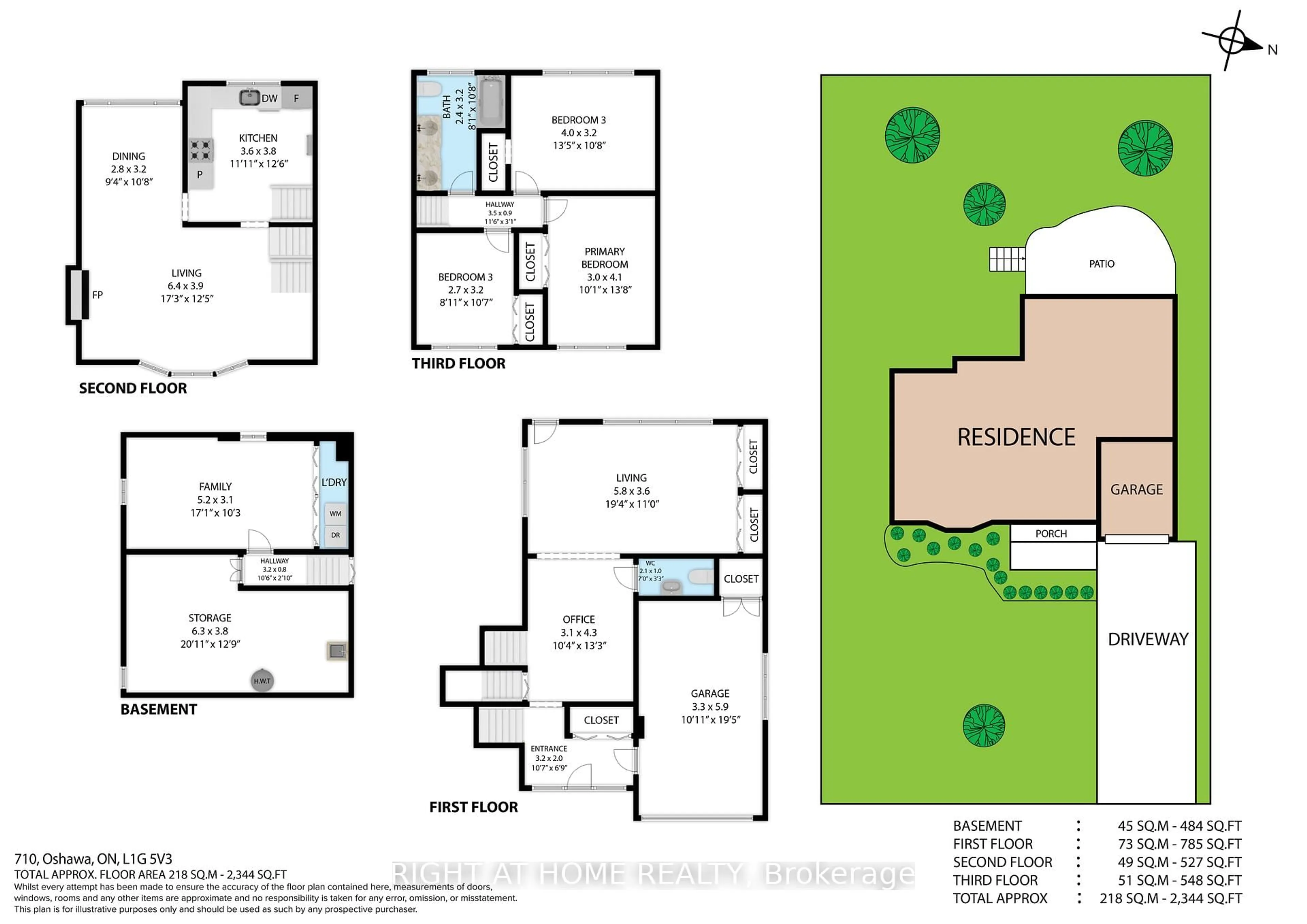 Floor plan for 710 Oshawa Blvd, Oshawa Ontario L1G 5V3