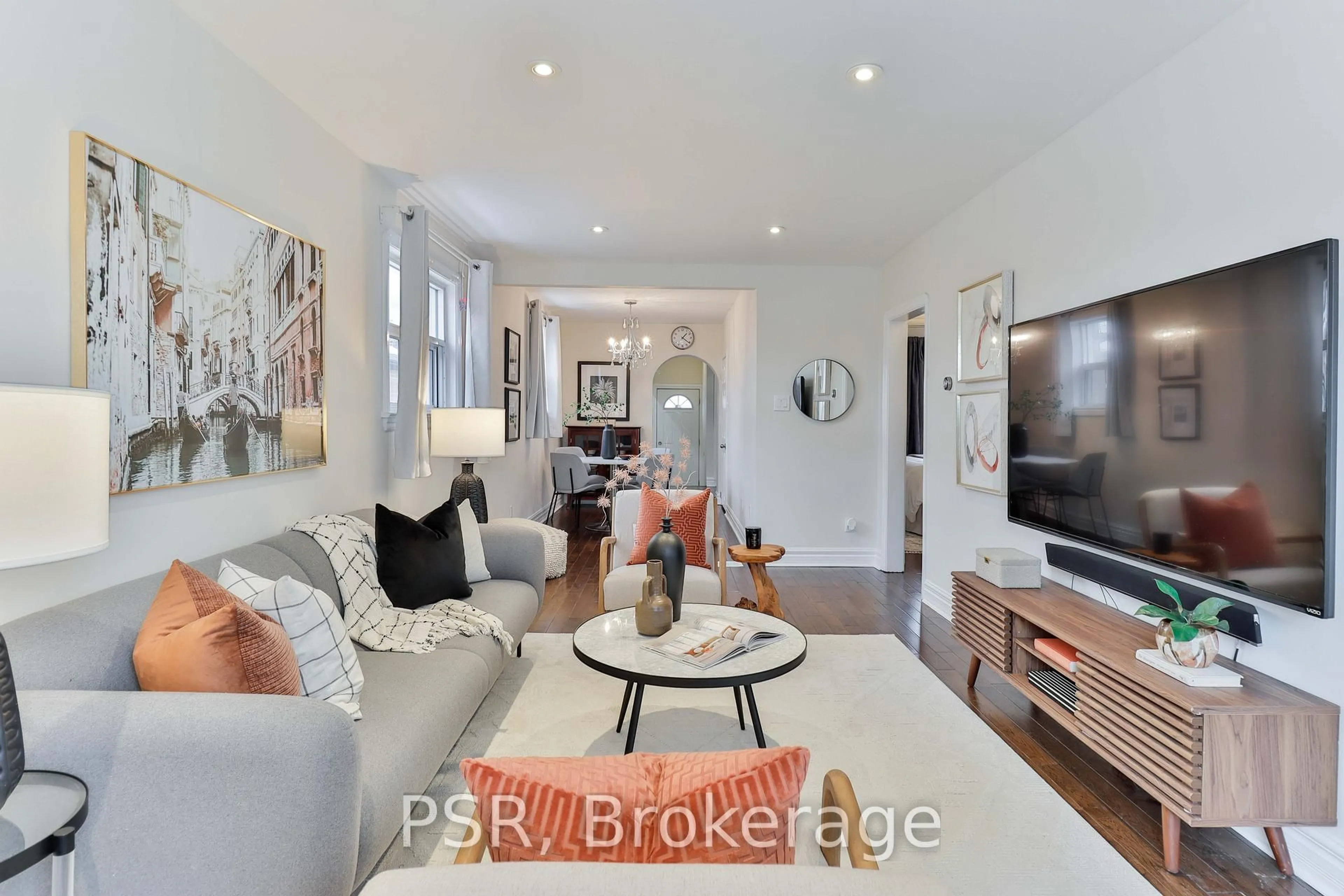 Living room with furniture, unknown for 46 Galbraith Ave, Toronto Ontario M4B 2B5