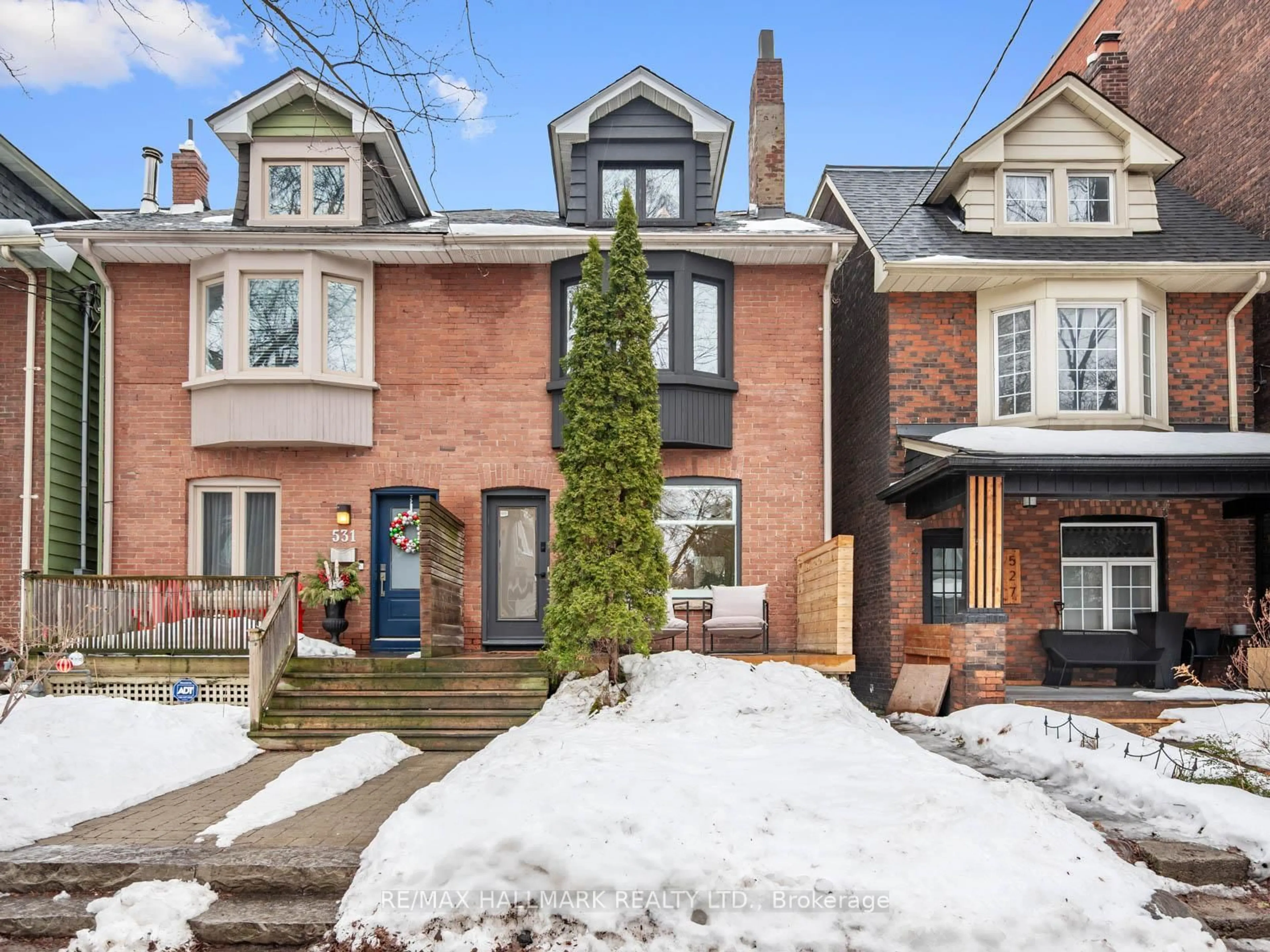 Home with brick exterior material, street for 529 Logan Ave, Toronto Ontario M4K 3B3