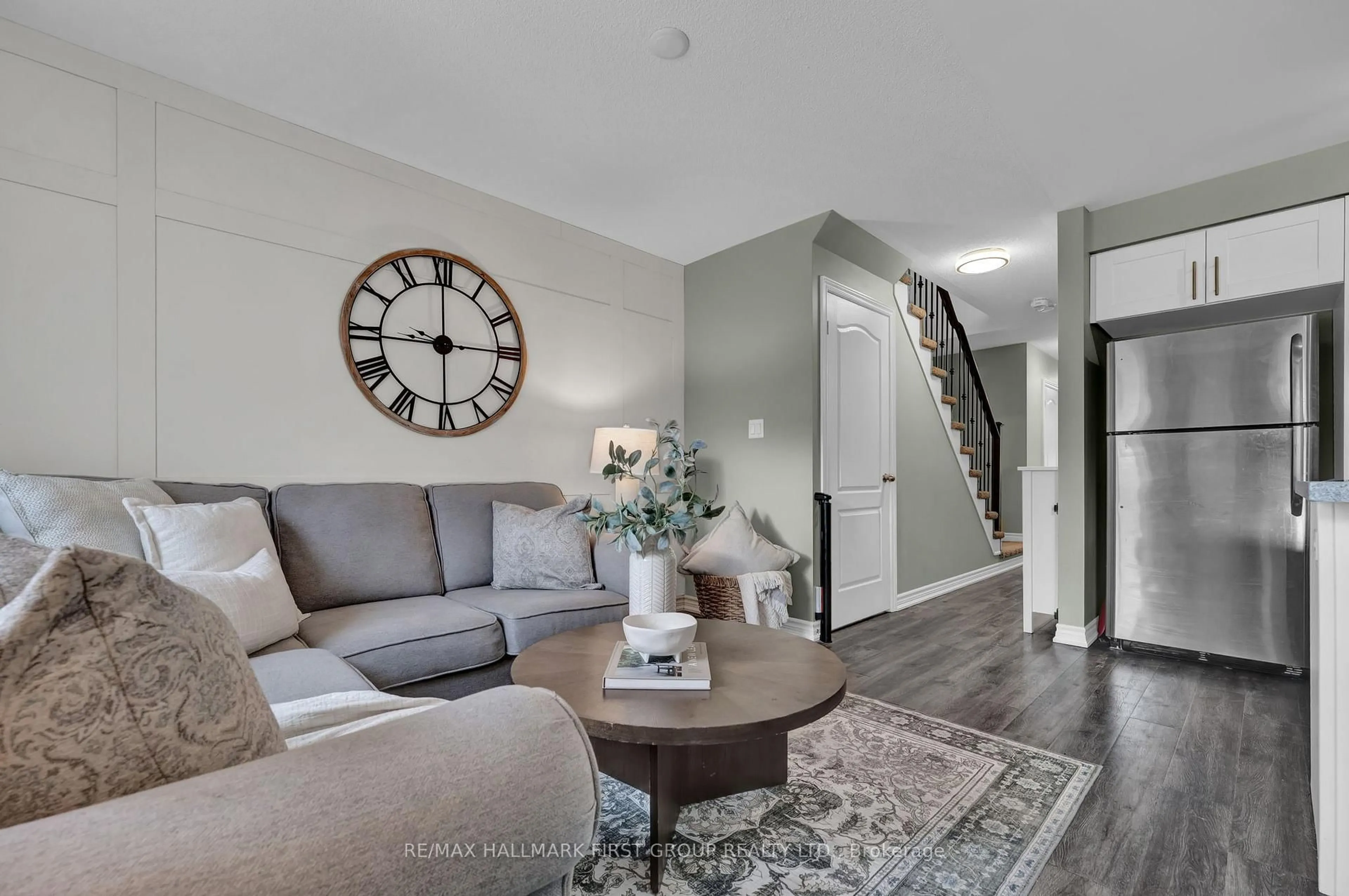 Living room with furniture, unknown for 10 Ken Bromley Lane, Clarington Ontario L1C 0S4