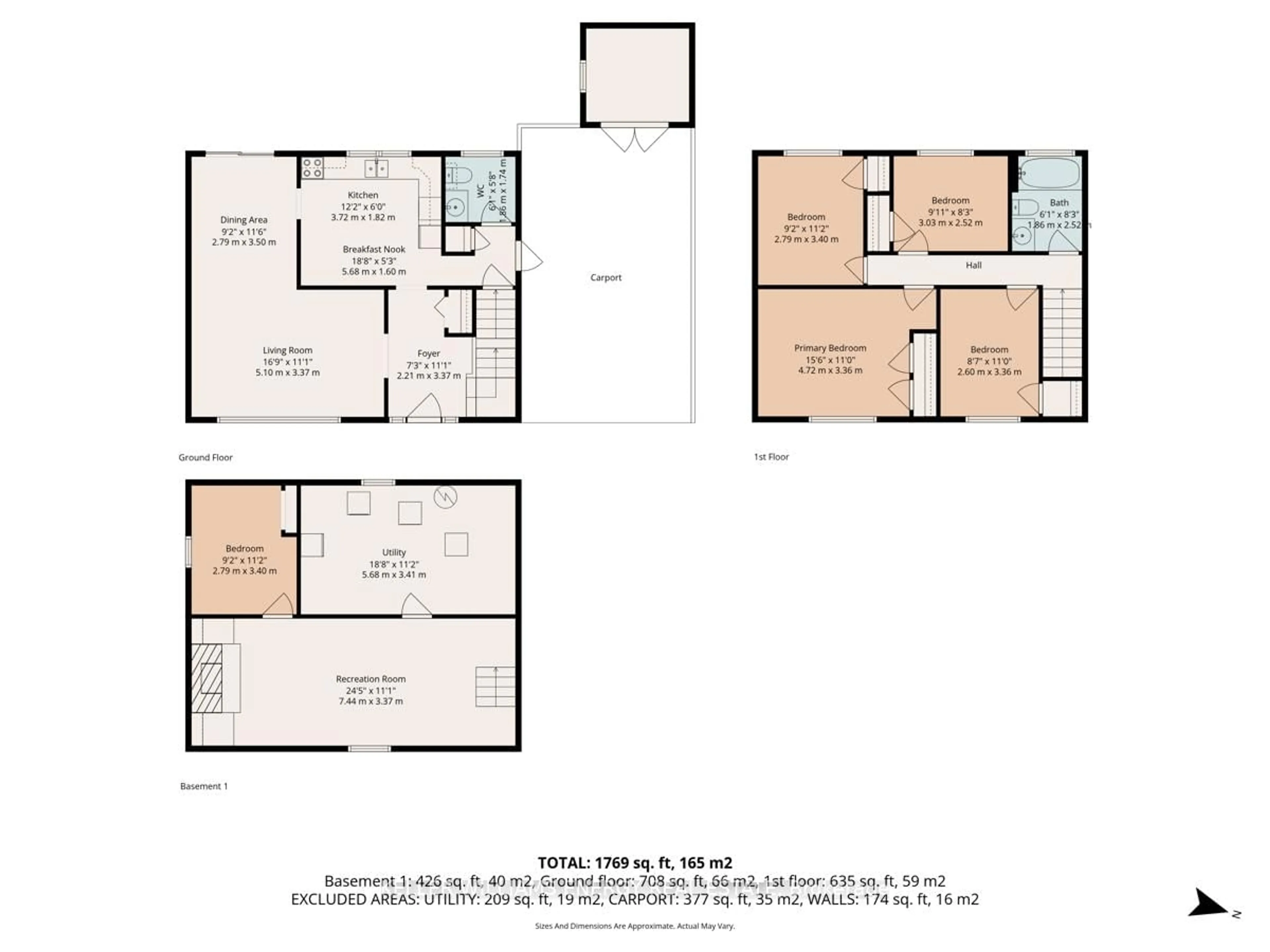 Floor plan for 886 Antonio St, Pickering Ontario L1W 1T3