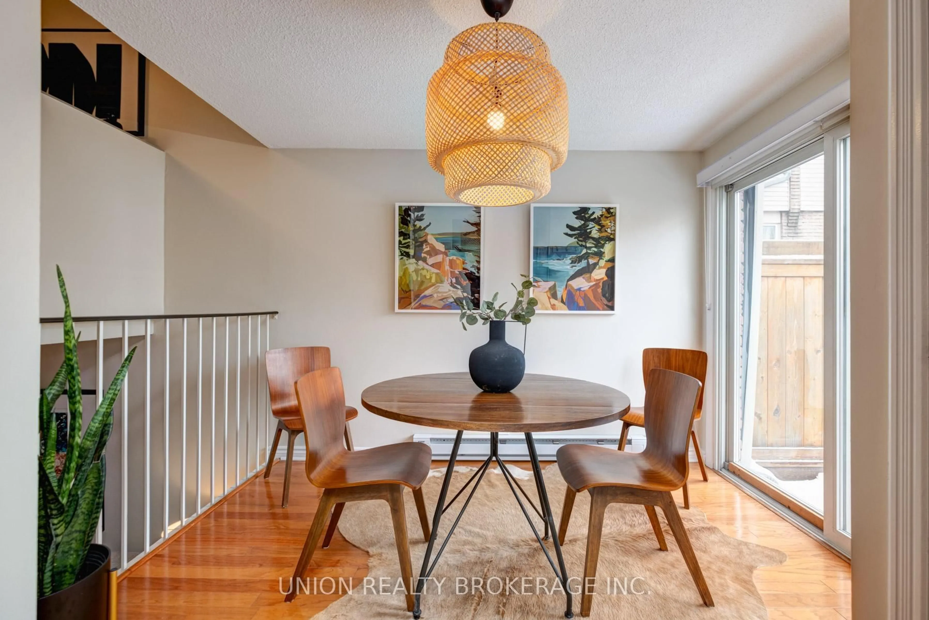 Dining room, wood/laminate floor for 1666 Queen St #20, Toronto Ontario M4L 1G3