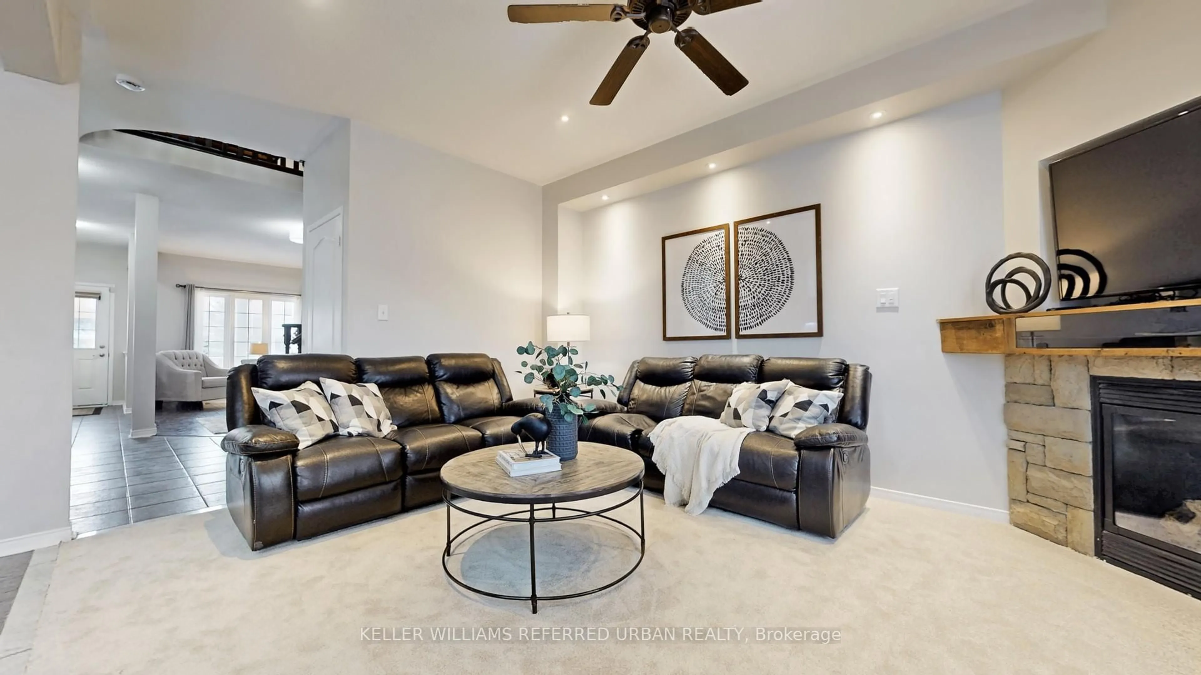 Living room with furniture, unknown for 85 Decourcy-Ireland Circ, Ajax Ontario L1T 0K6