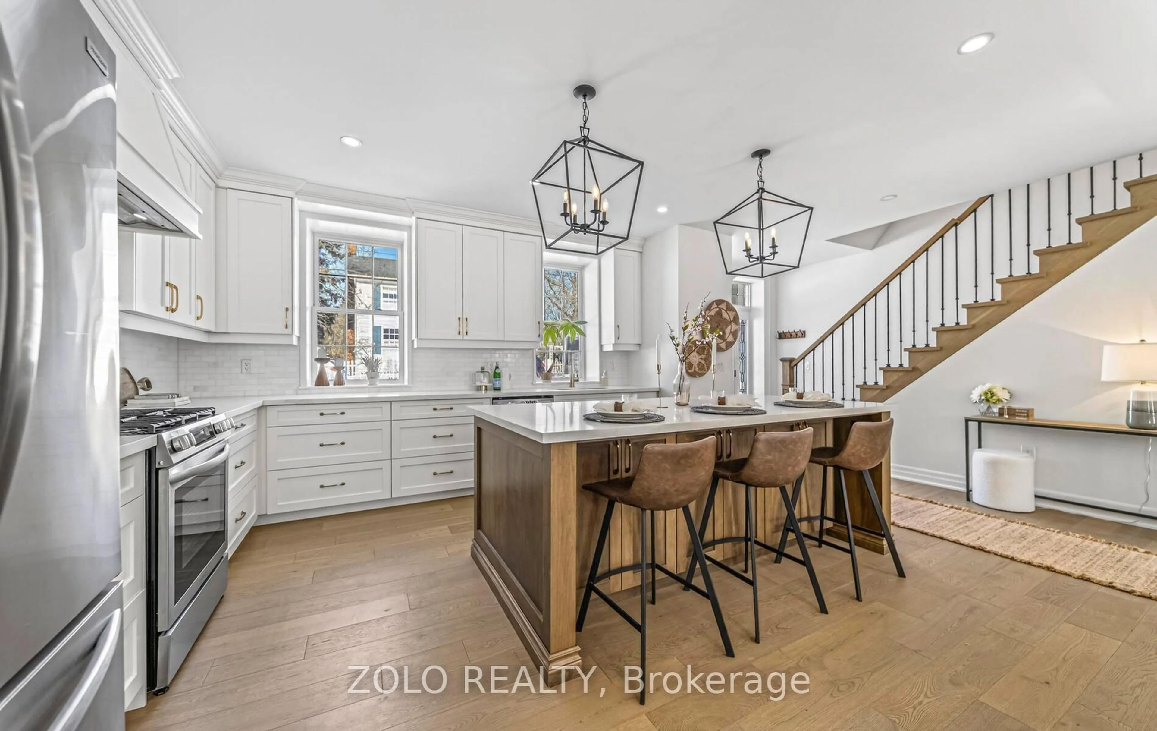 Open concept kitchen, ceramic/tile floor for 57 George St, Clarington Ontario L1B 1H9