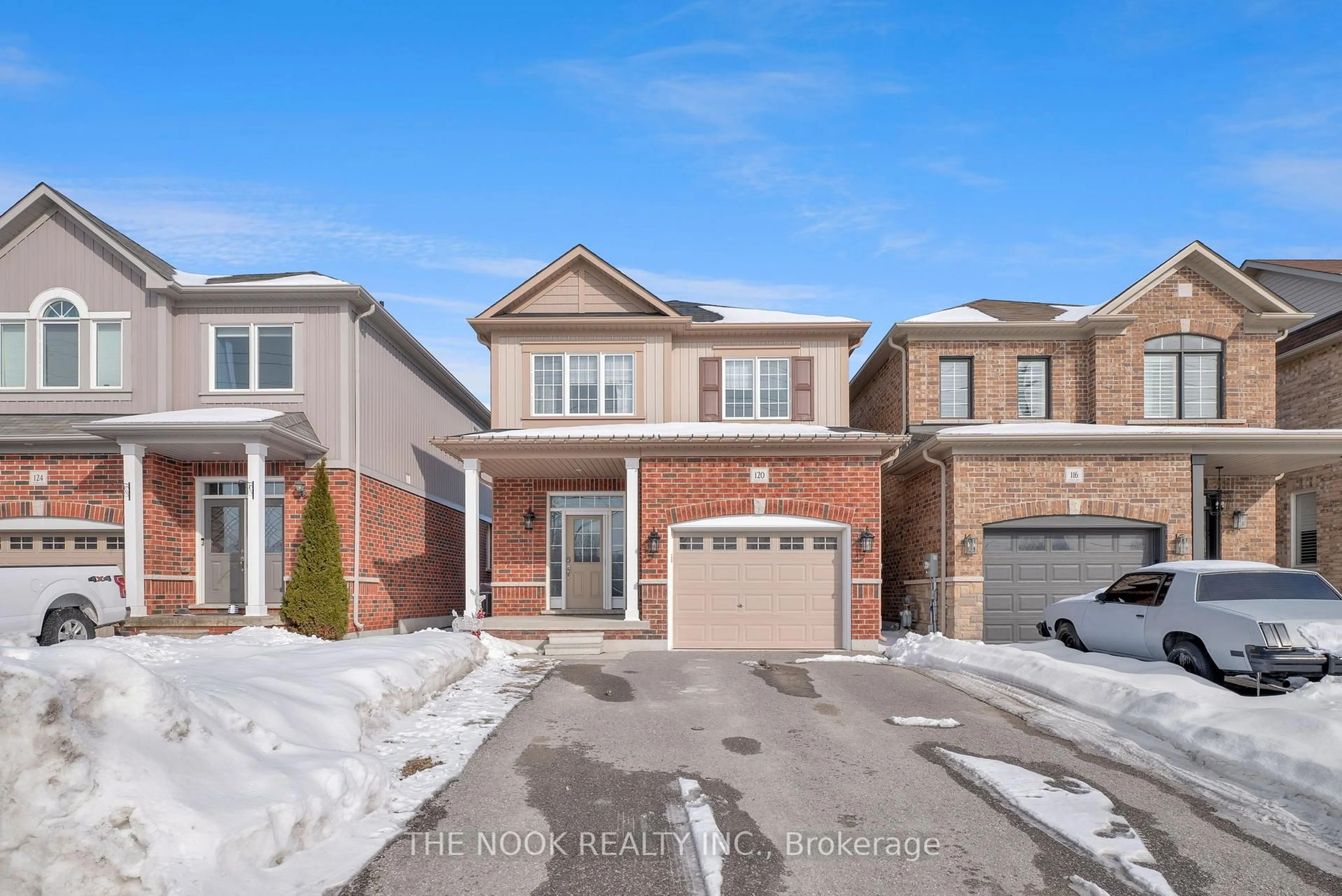 Home with brick exterior material, street for 120 Elmer Adams Dr, Clarington Ontario L1E 0G4
