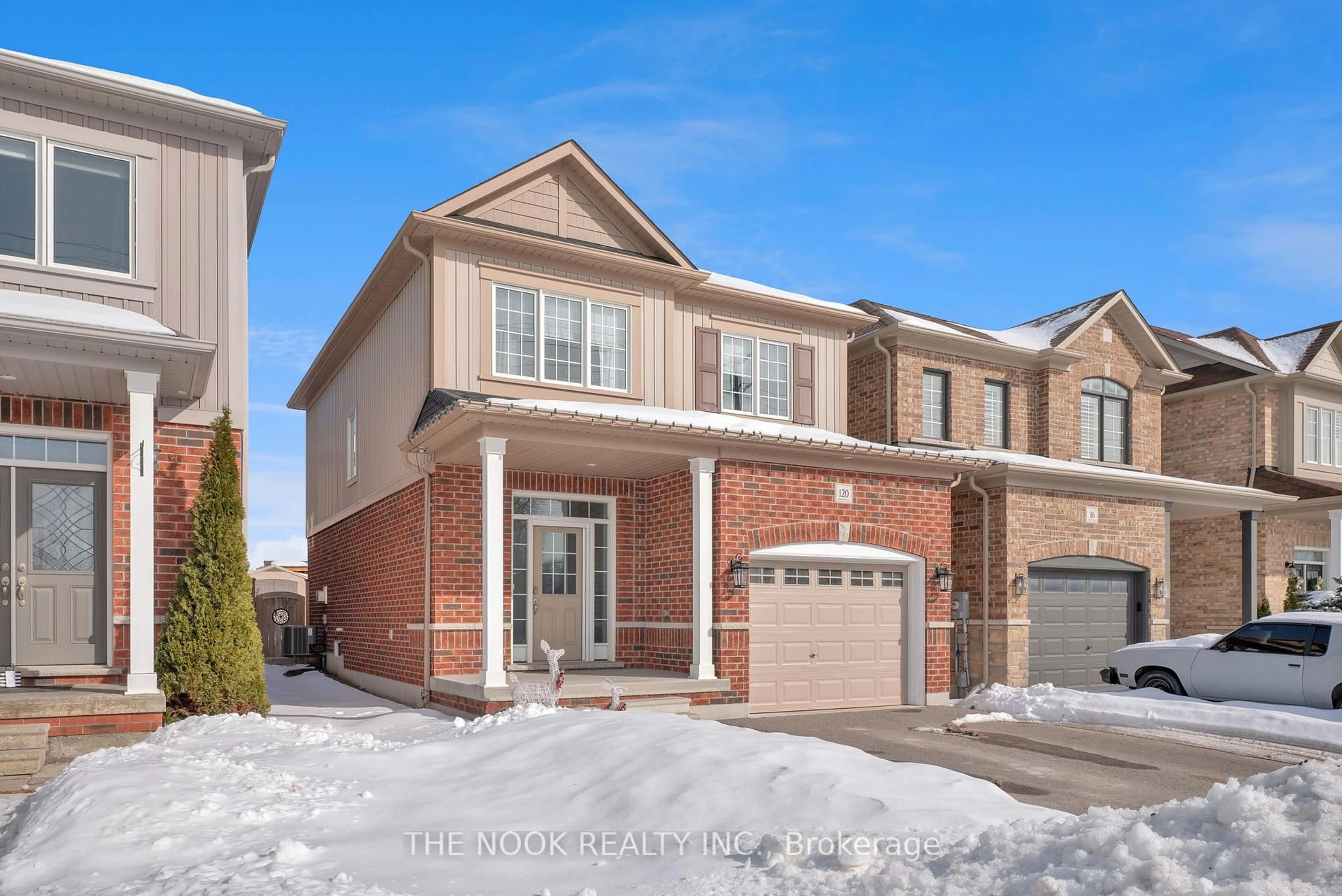 Home with brick exterior material, street for 120 Elmer Adams Dr, Clarington Ontario L1E 0G4