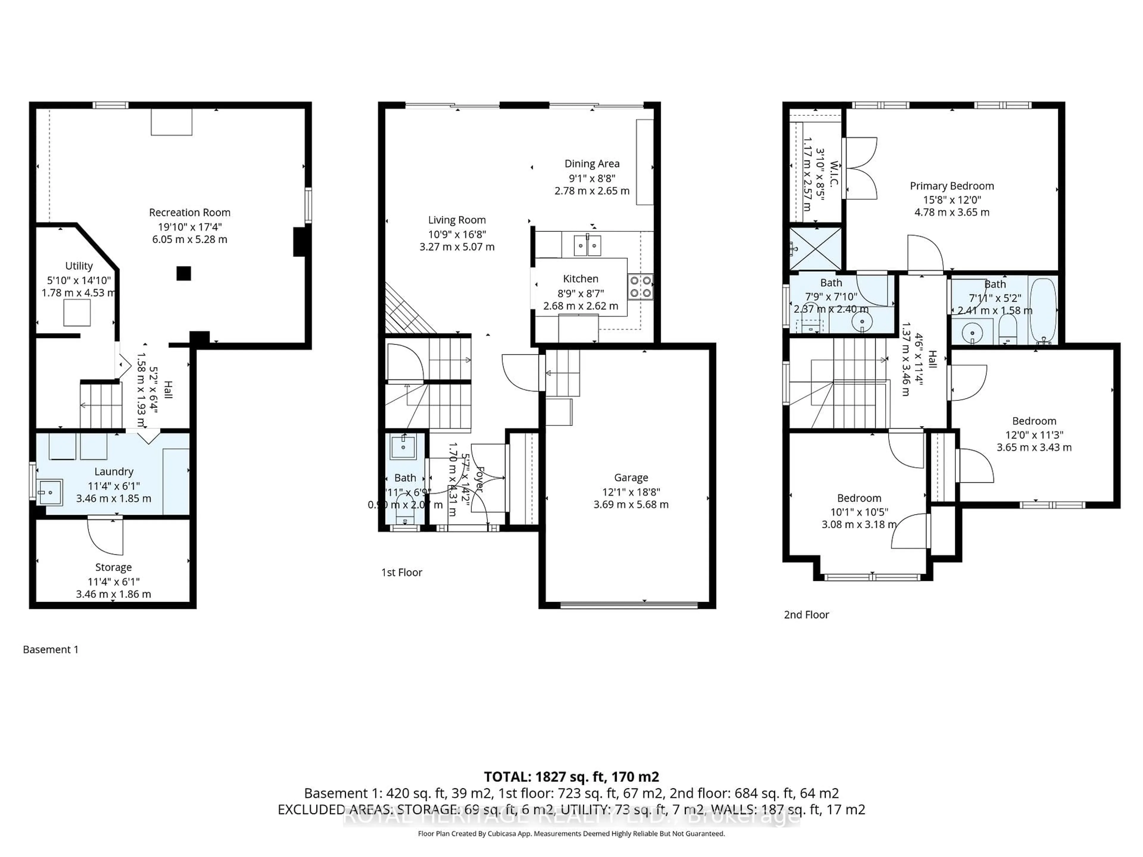 Floor plan for 12 Floree St, Whitby Ontario L1R 3B2