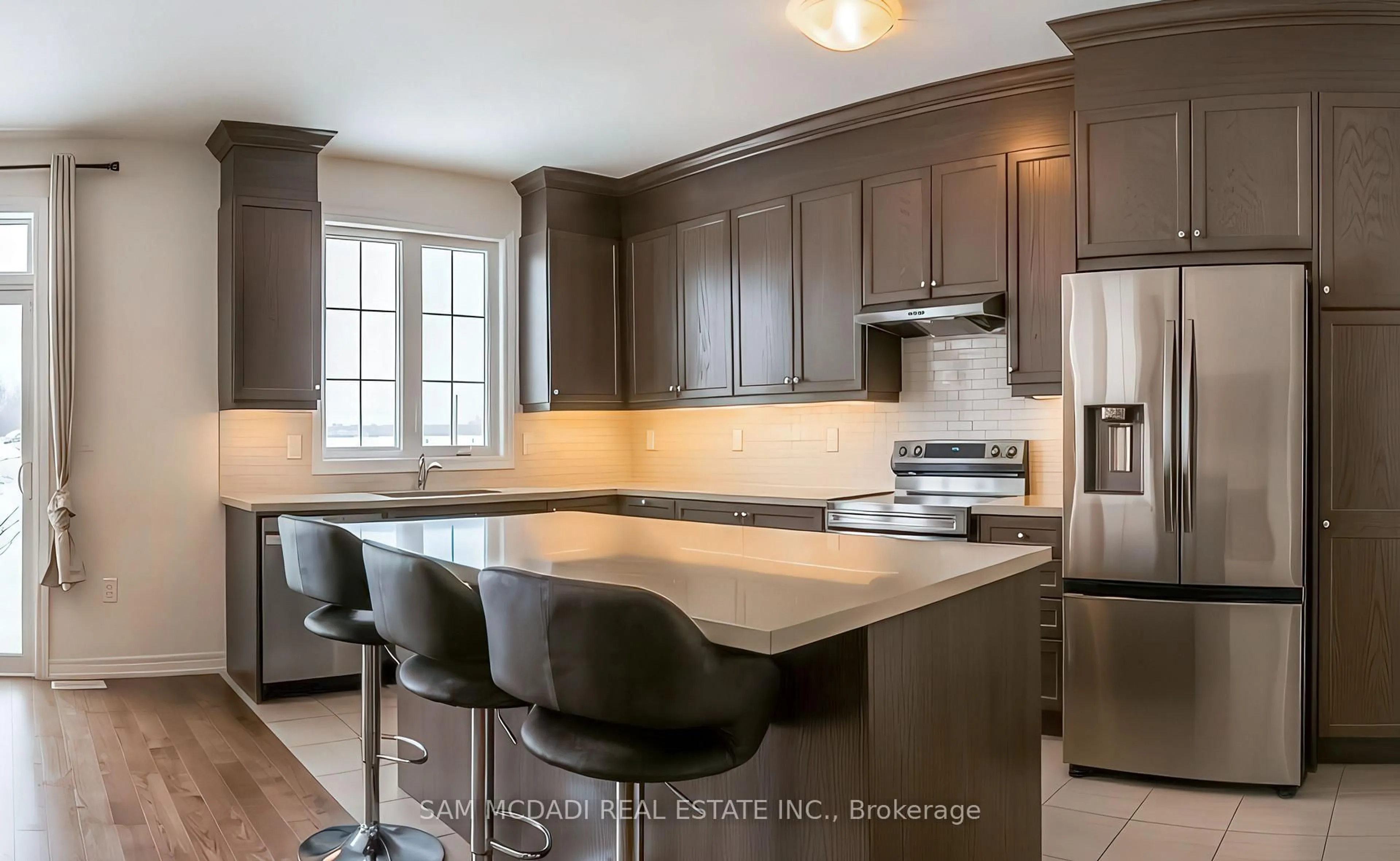 Open concept kitchen, ceramic/tile floor for 1090 Pisces Tr, Pickering Ontario L1X 0P8