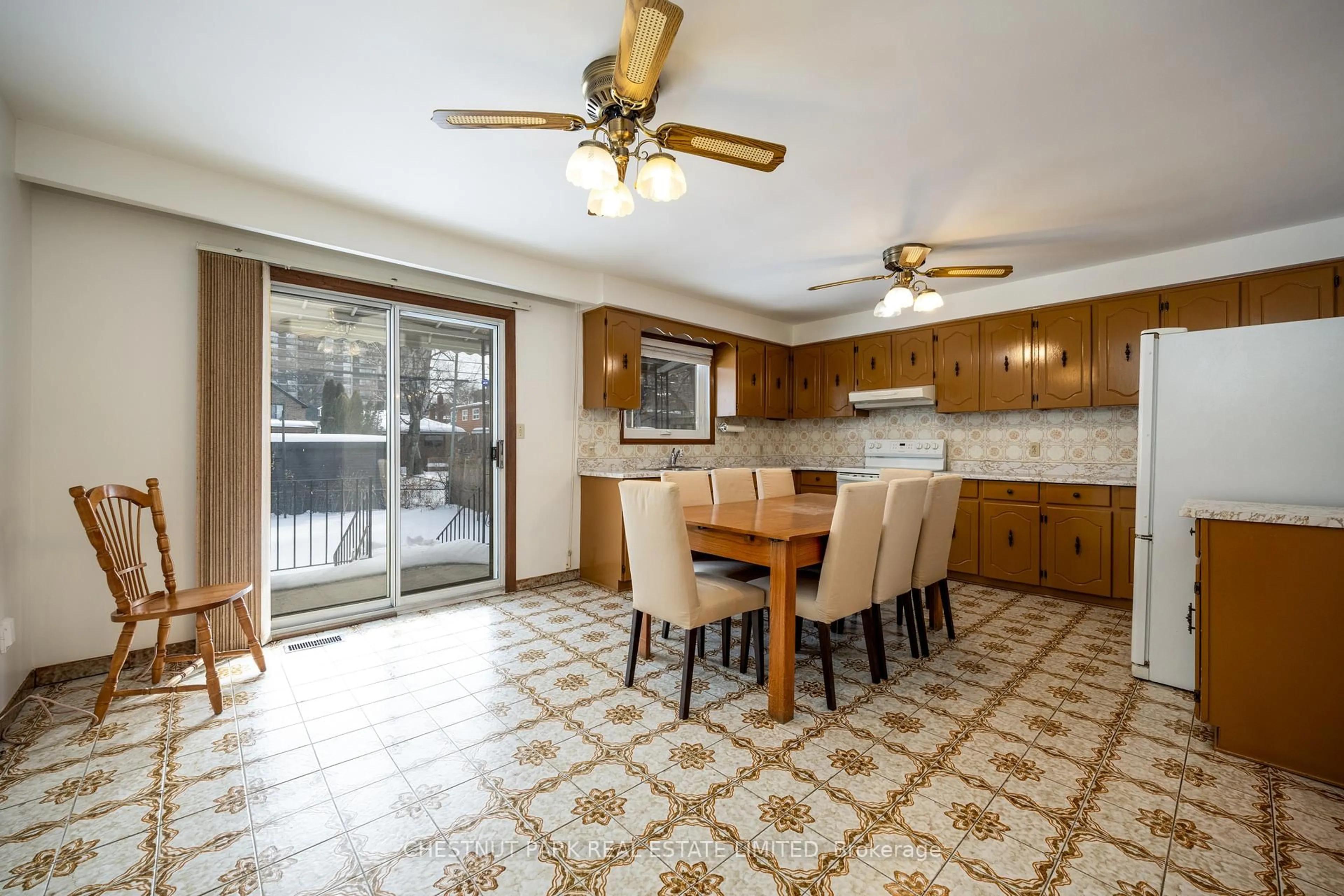 Dining room, ceramic/tile floor for 49 Woodville Ave, Toronto Ontario M4K 2J5