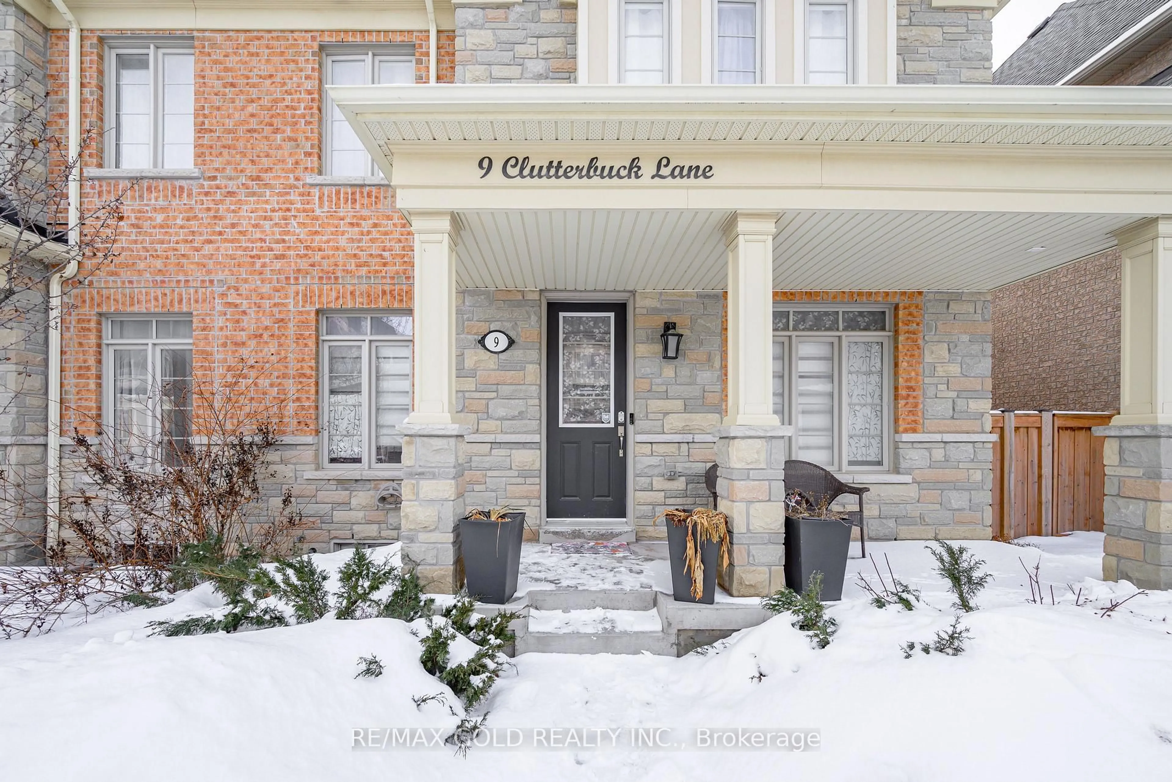 Home with brick exterior material, street for 9 Clutterbuck Lane, Ajax Ontario L1T 0N6