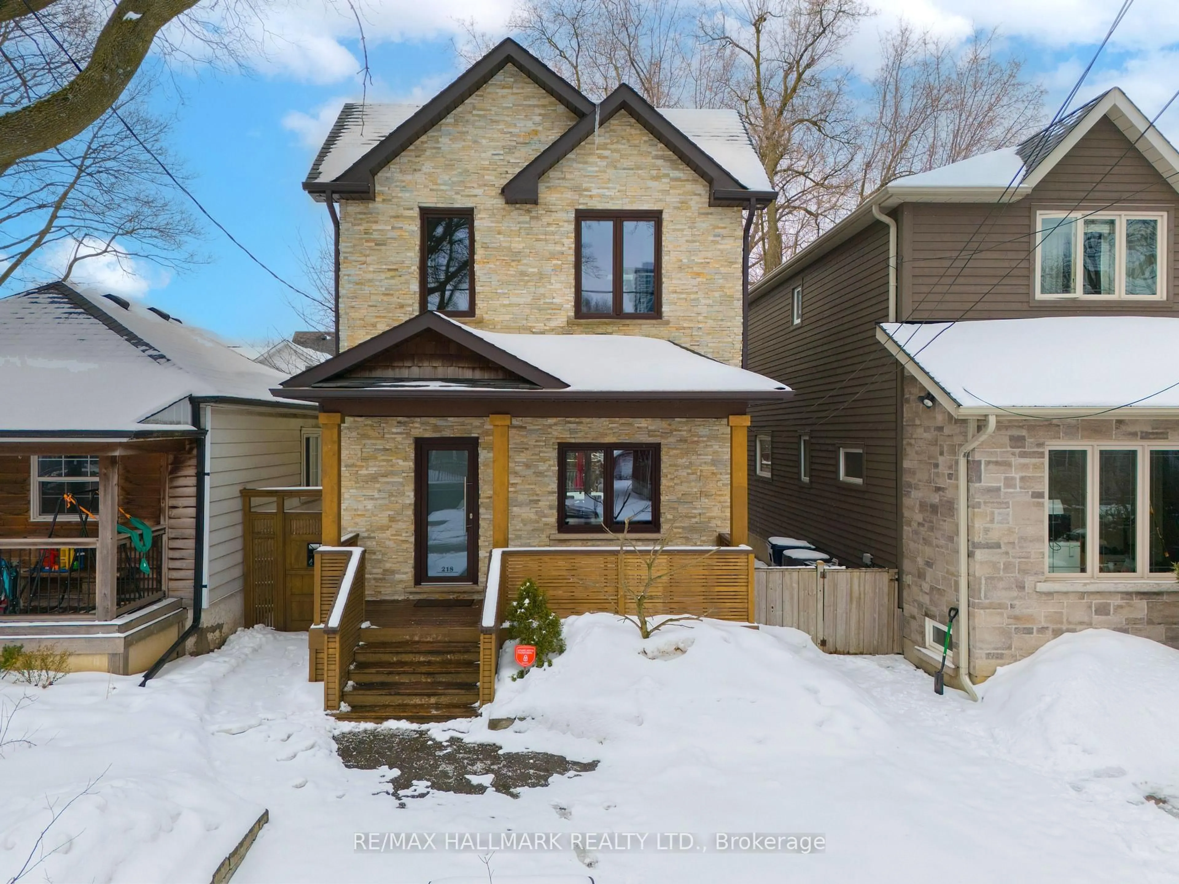 Home with brick exterior material, street for 218 Westlake Ave, Toronto Ontario M4C 4S9