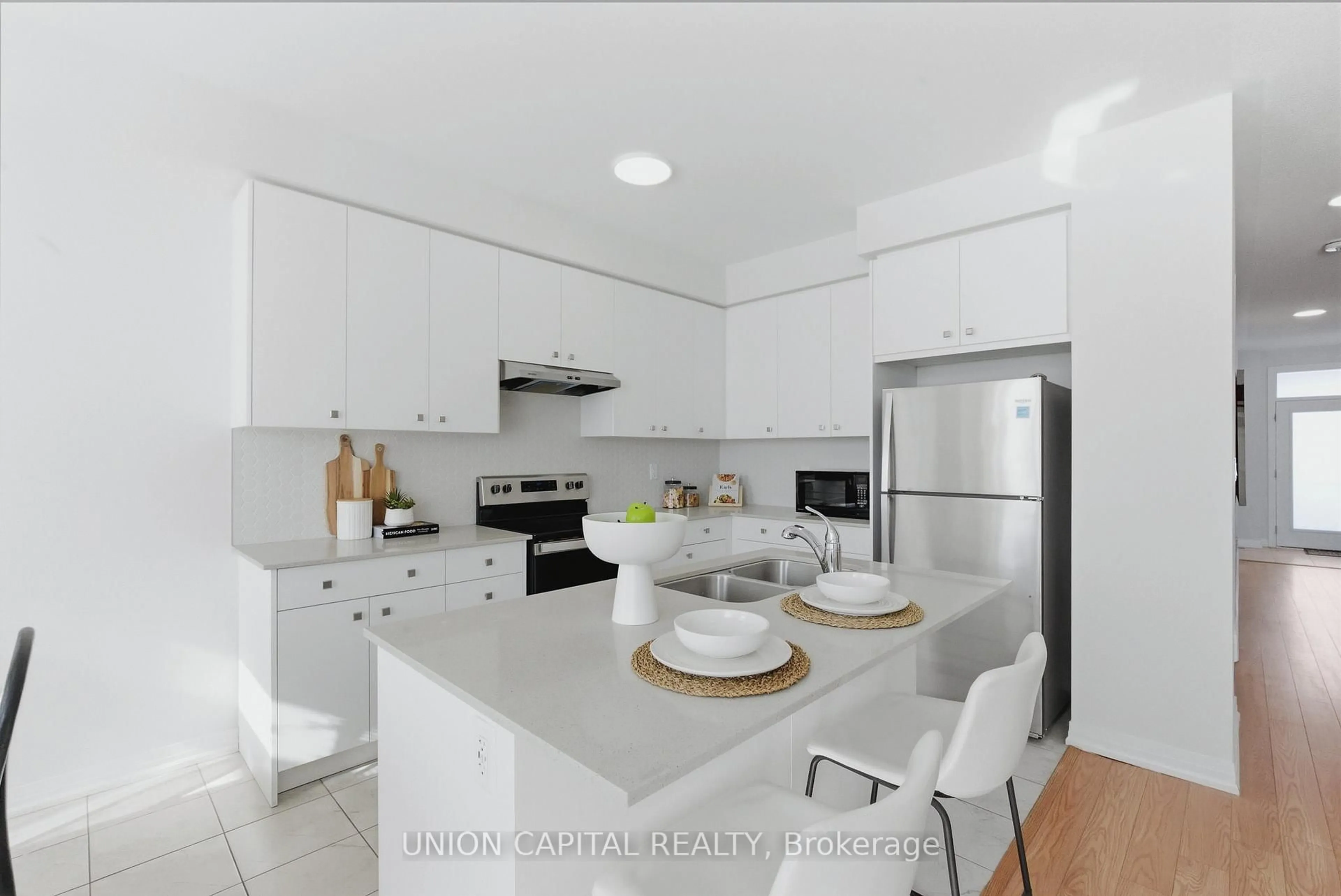 Open concept kitchen, ceramic/tile floor for 1177 Marathon Ave, Pickering Ontario L1X 0L8