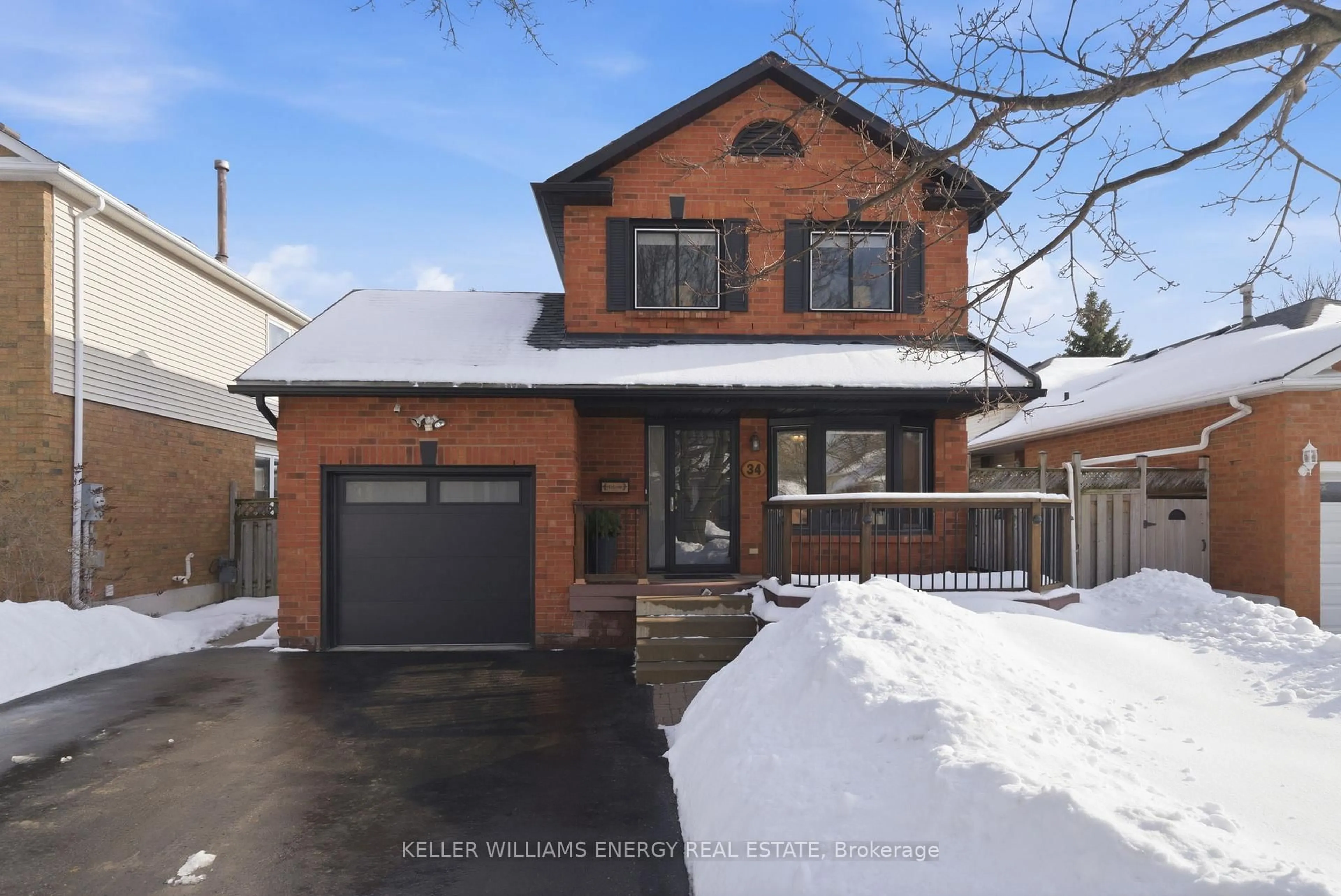 Home with brick exterior material, street for 34 Stirling Ave, Clarington Ontario L1E 1X6