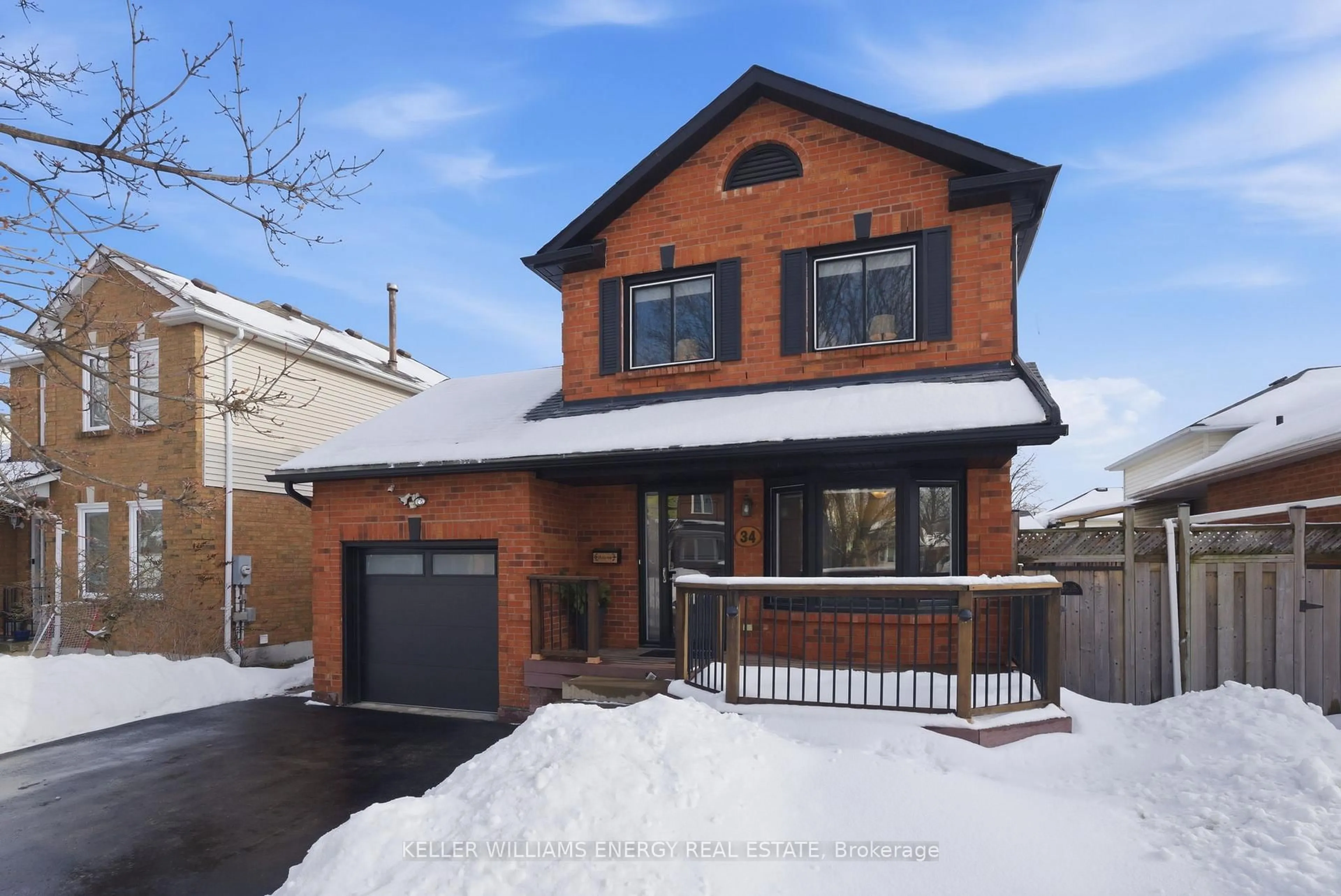 Home with brick exterior material, street for 34 Stirling Ave, Clarington Ontario L1E 1X6