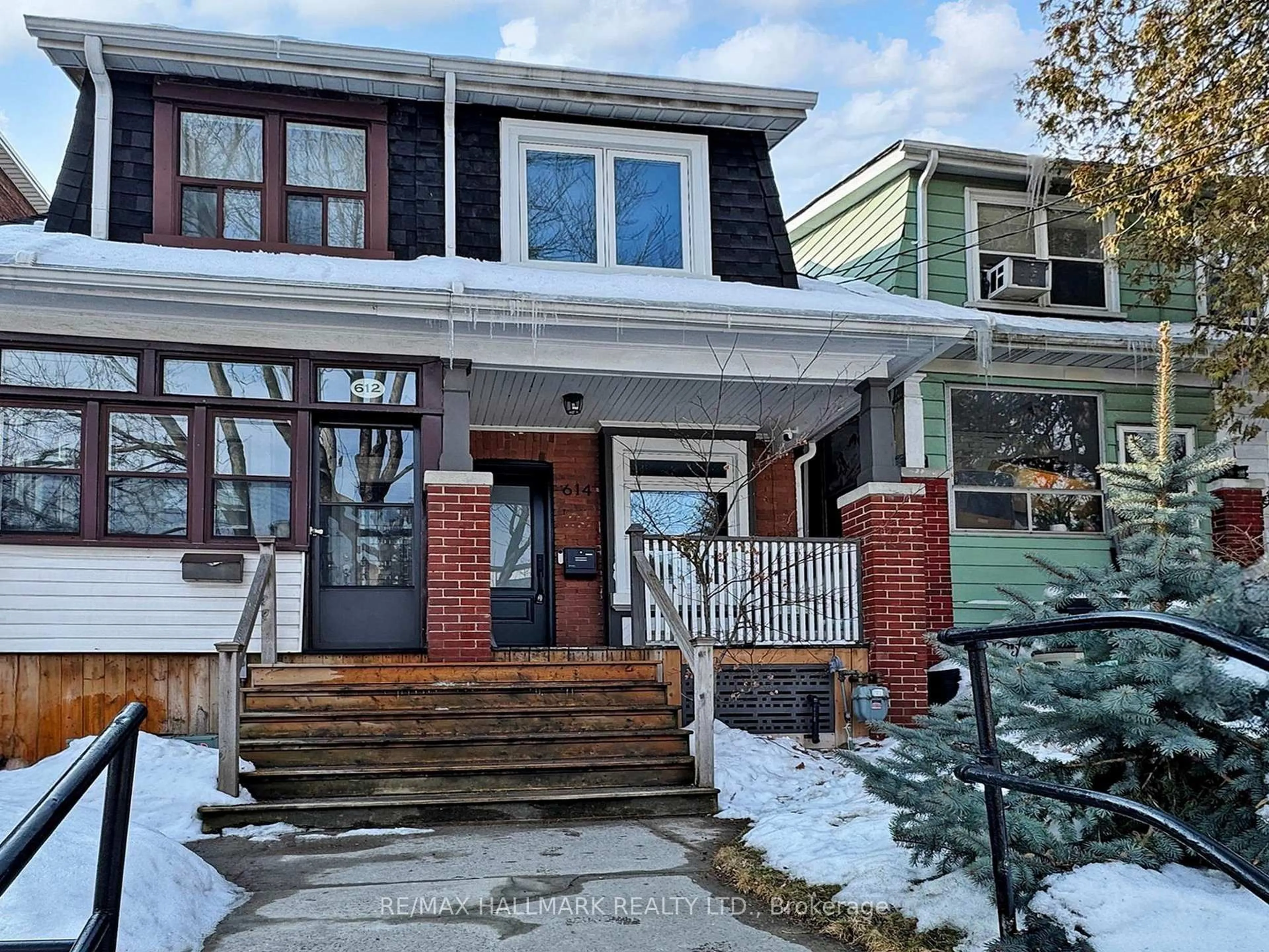 Home with brick exterior material, street for 614 Woodbine Ave, Toronto Ontario M4E 2J1