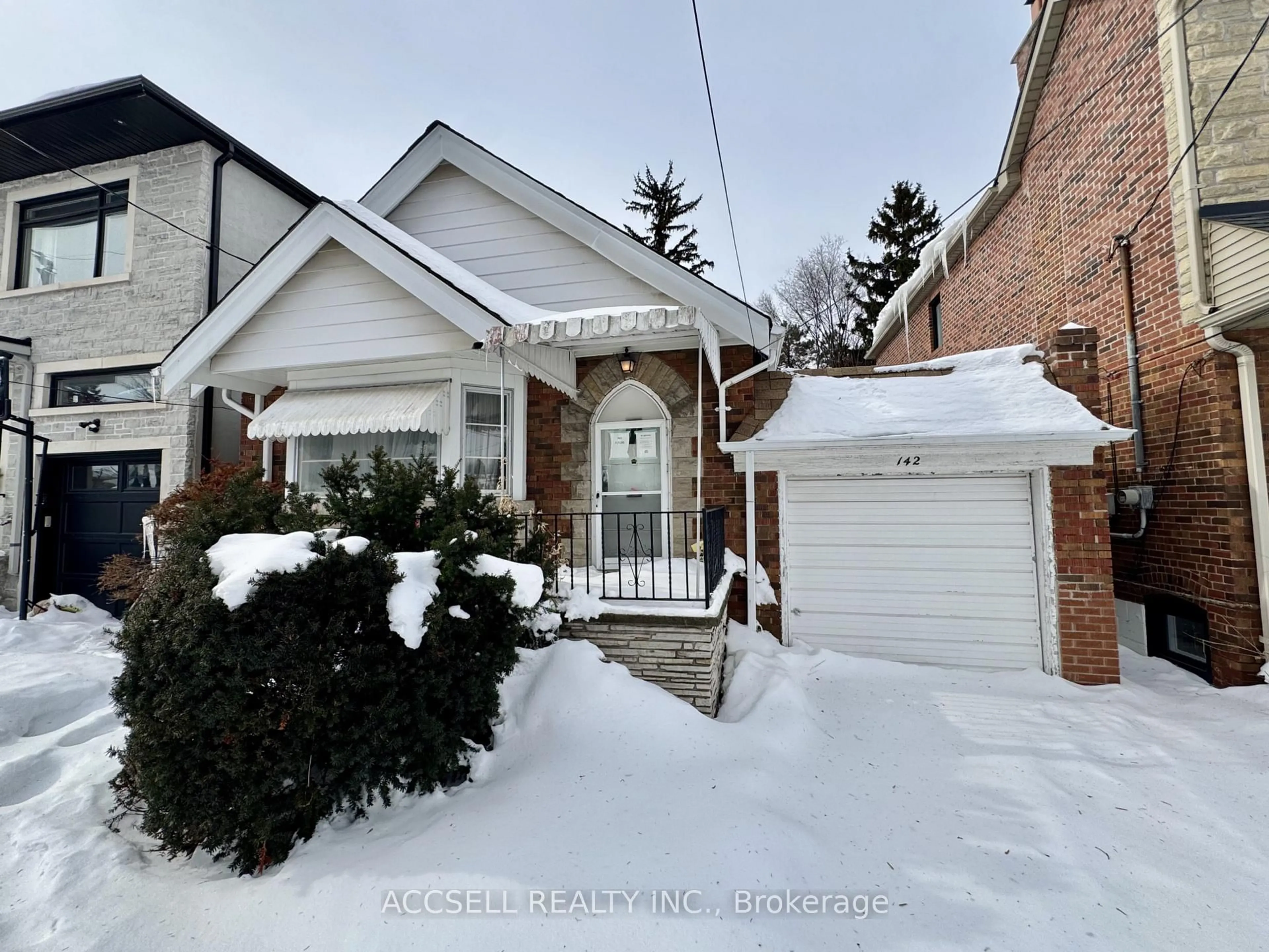 Home with brick exterior material, street for 142 Glenwood Cres, Toronto Ontario M4B 1K2