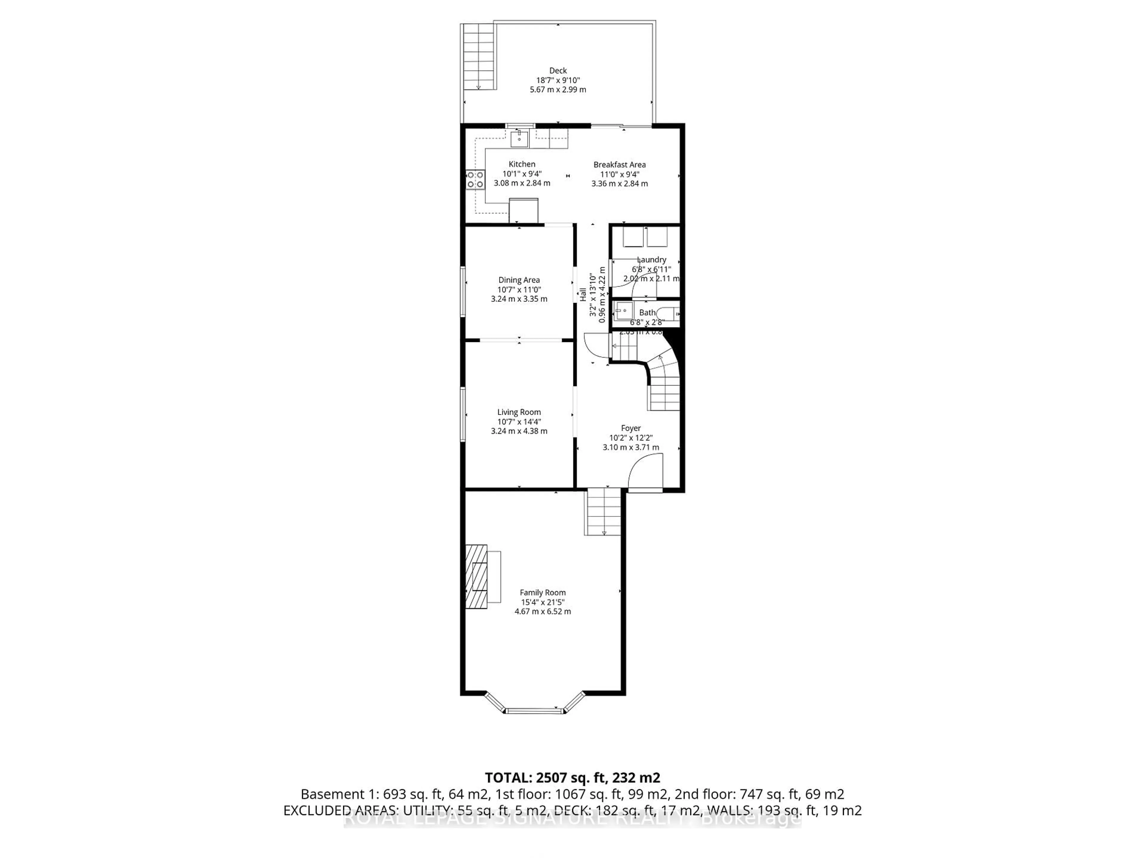 Floor plan for 1597 Kelvinway Lane, Pickering Ontario L1V 5X6