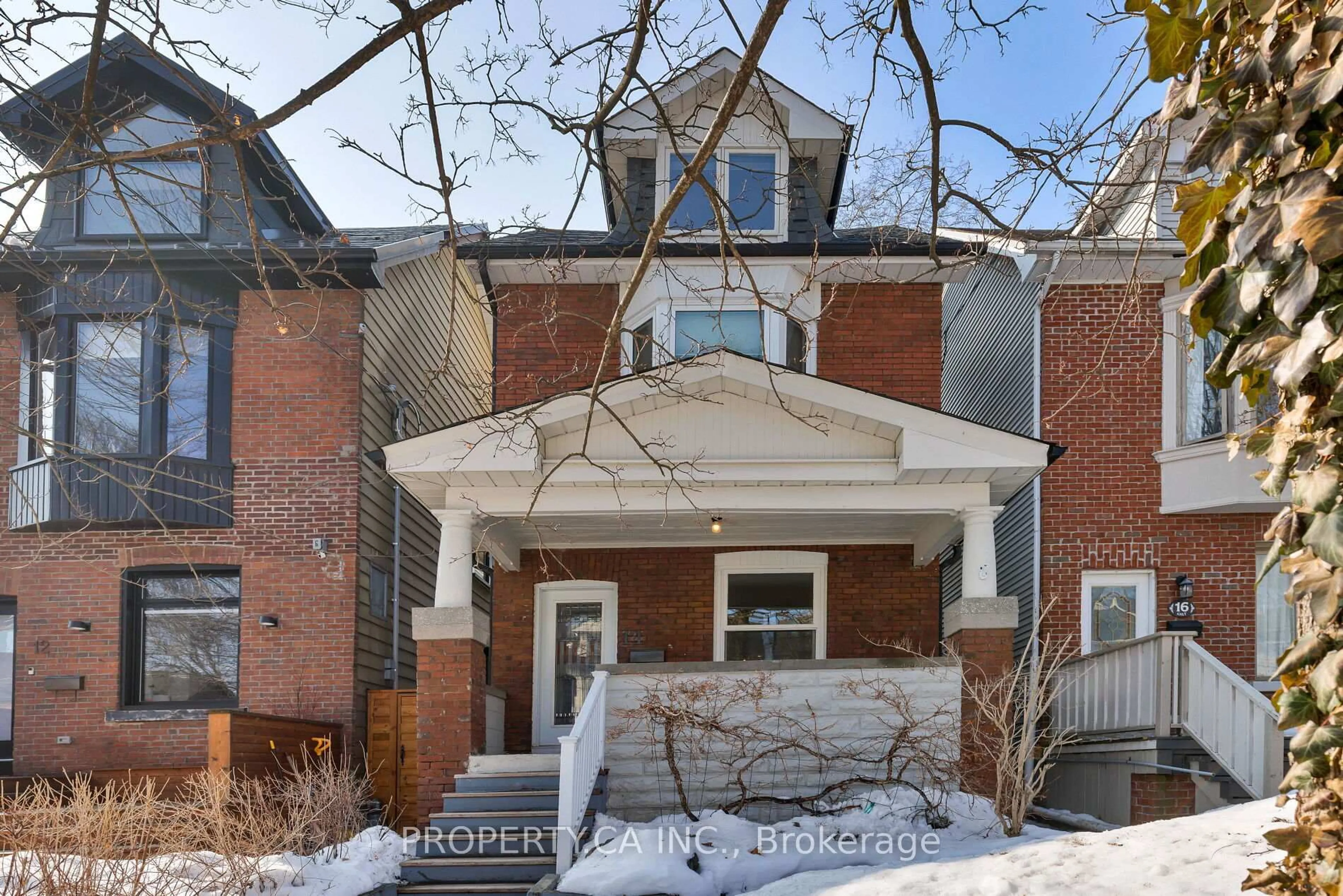 Home with brick exterior material, street for 14 Galt Ave, Toronto Ontario M4M 2Z1