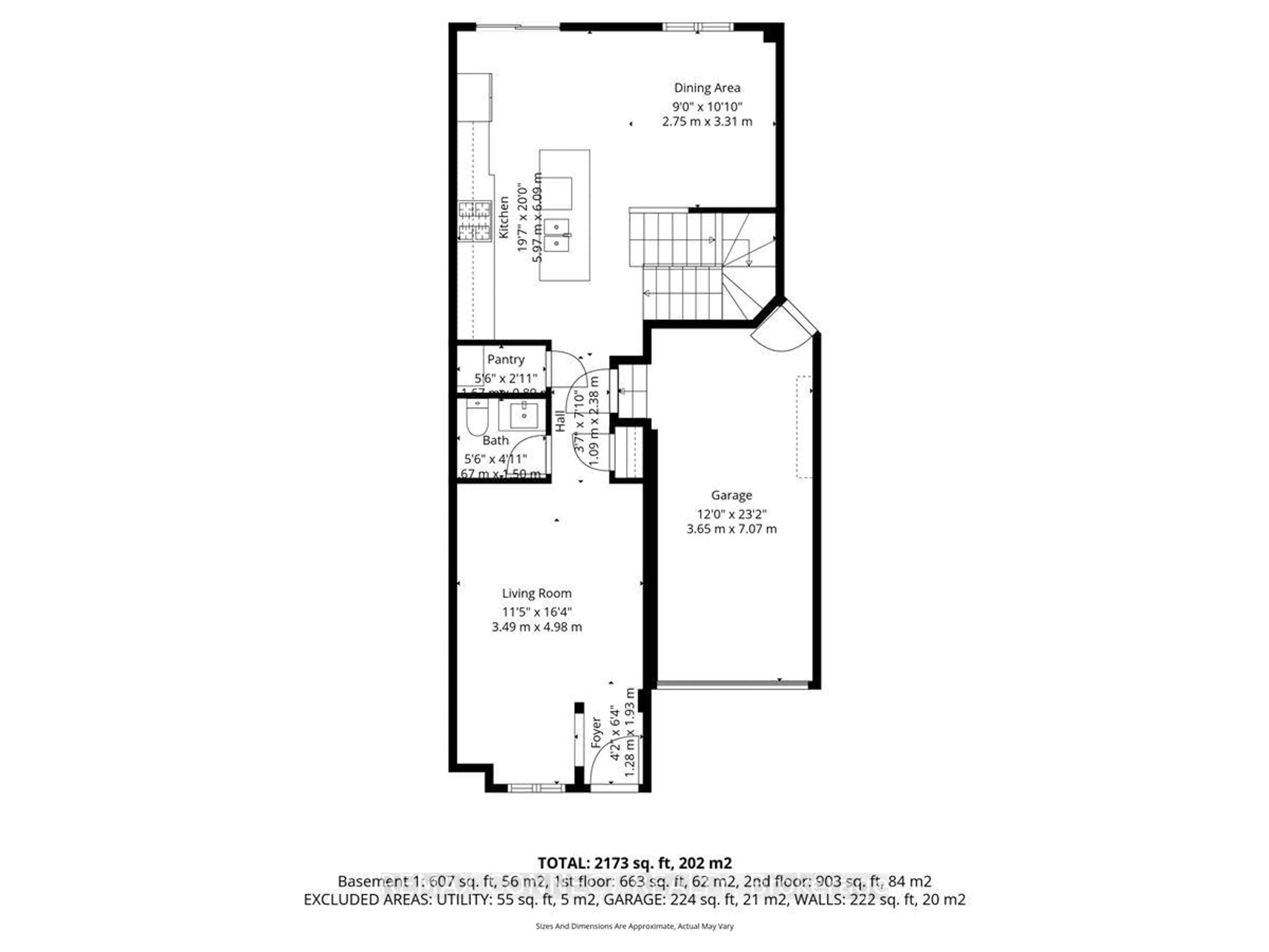 Floor plan for 94 Todhunter Cres, Ajax Ontario L1Z 0K1