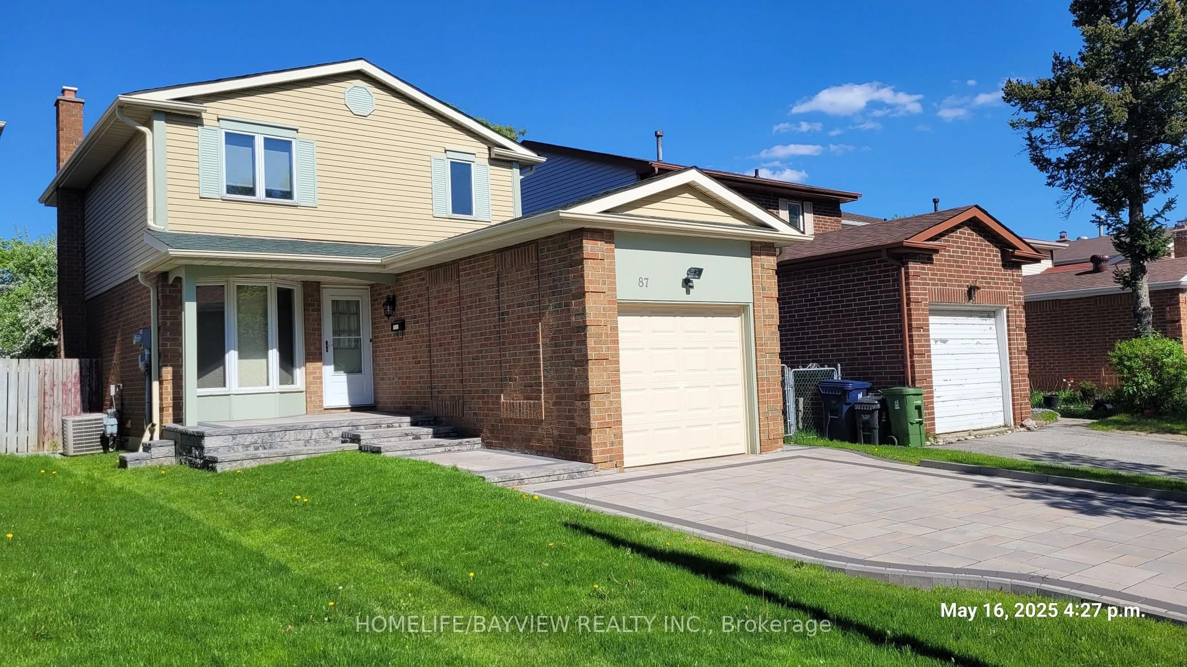 Home with brick exterior material, street for 87 Moorehouse Dr, Toronto Ontario M1V 2E2