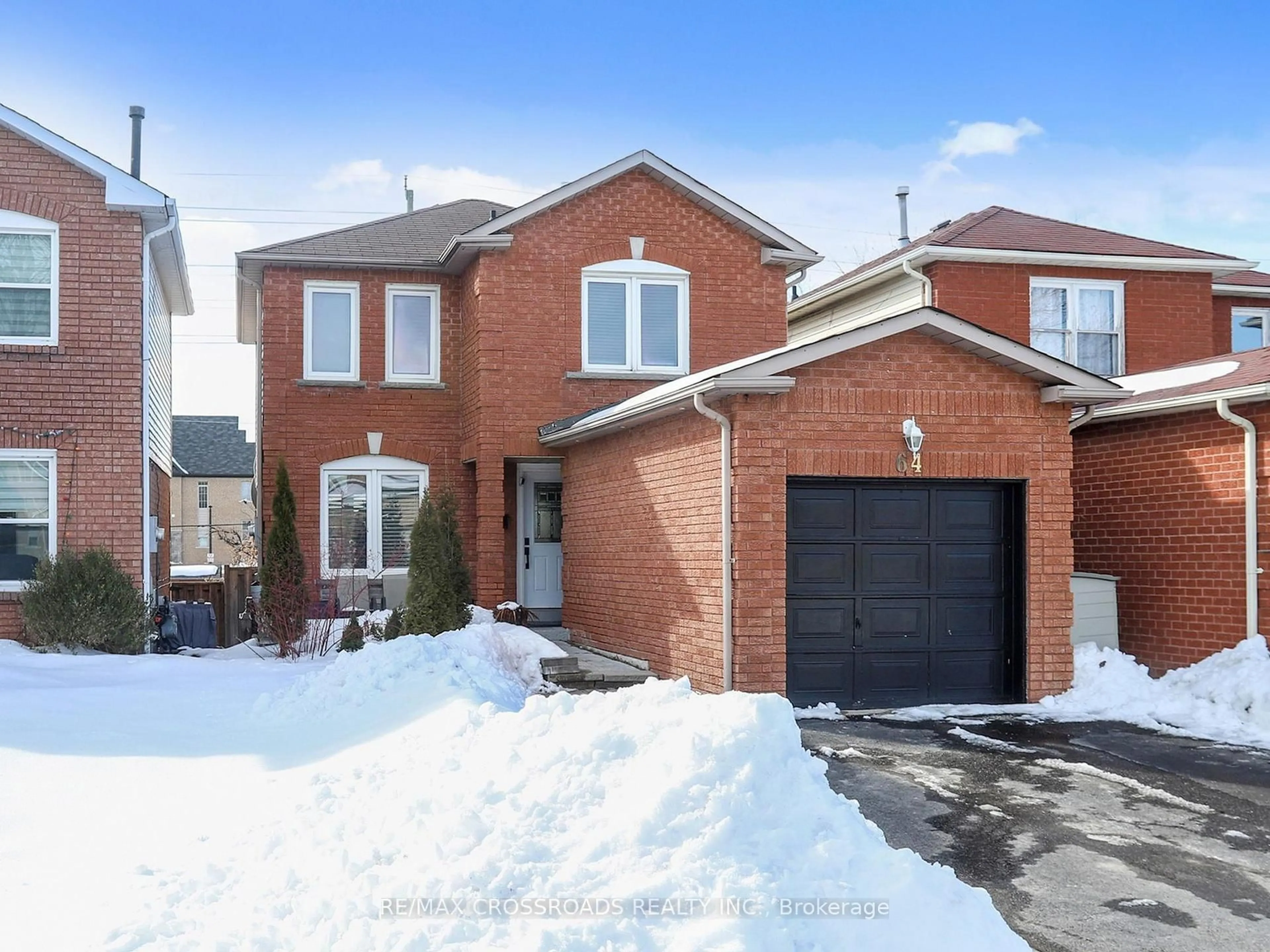 Home with brick exterior material, street for 64 Sable Cres, Whitby Ontario L1R 1Y6