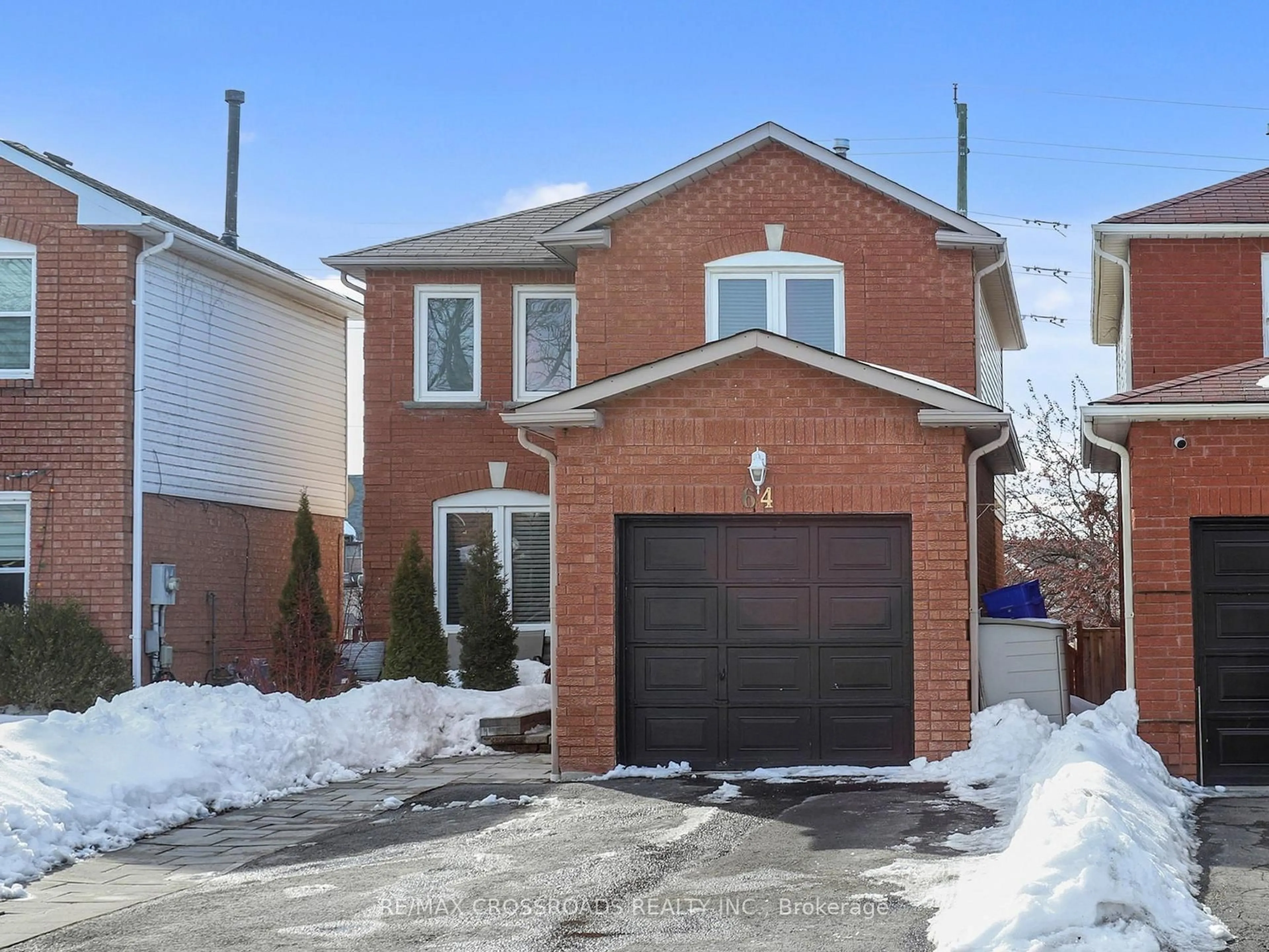 Home with brick exterior material, street for 64 Sable Cres, Whitby Ontario L1R 1Y6
