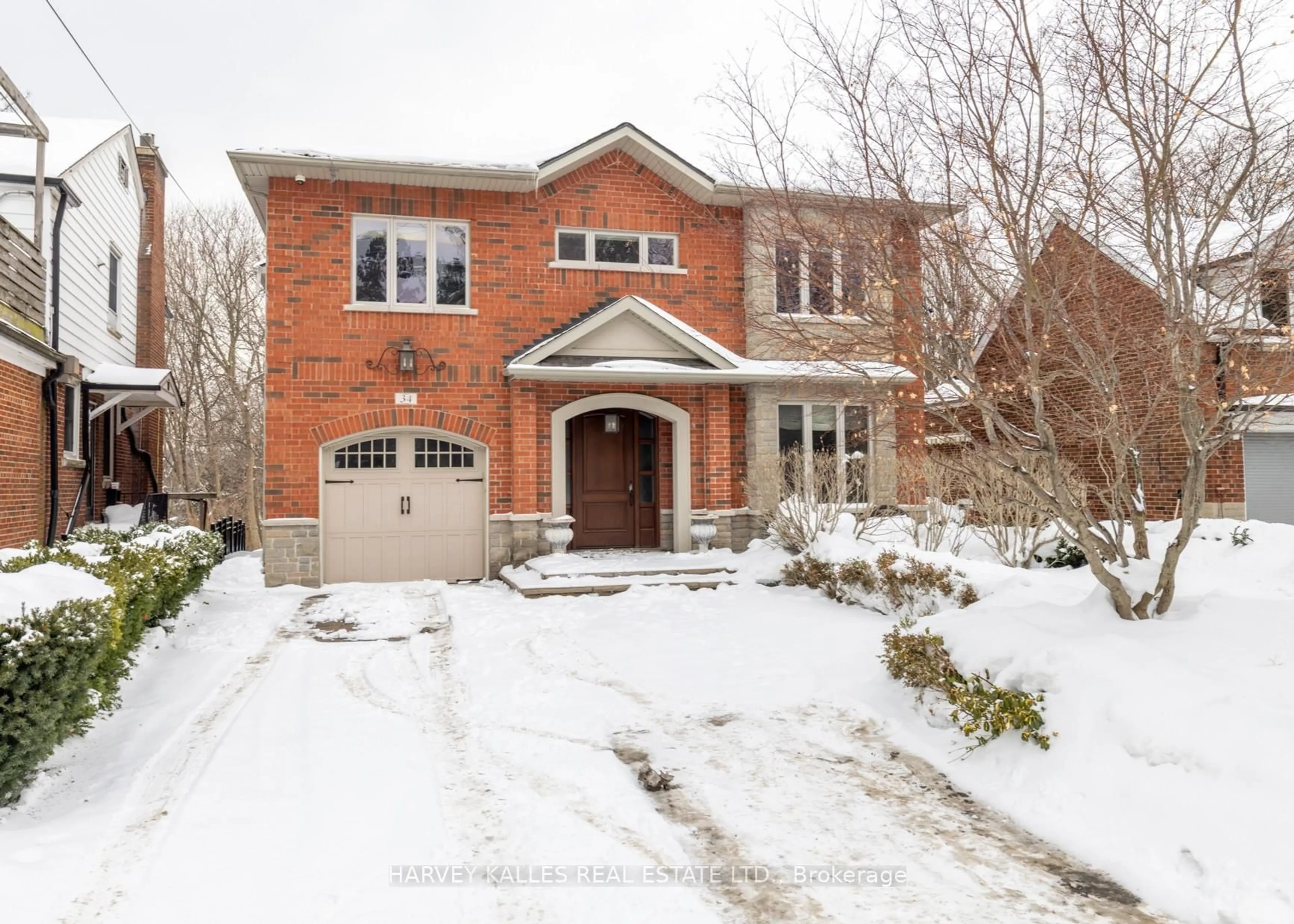 Home with brick exterior material, street for 34 Hillside Dr, Toronto Ontario M4K 2M2