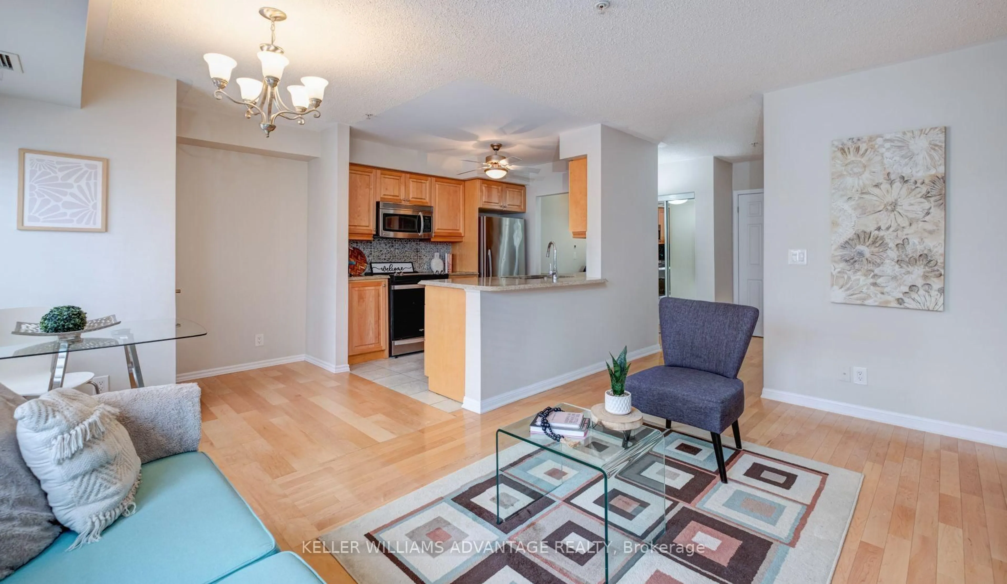 Living room with furniture, unknown for 60 Mendelssohn St #107, Toronto Ontario M1L 0G9