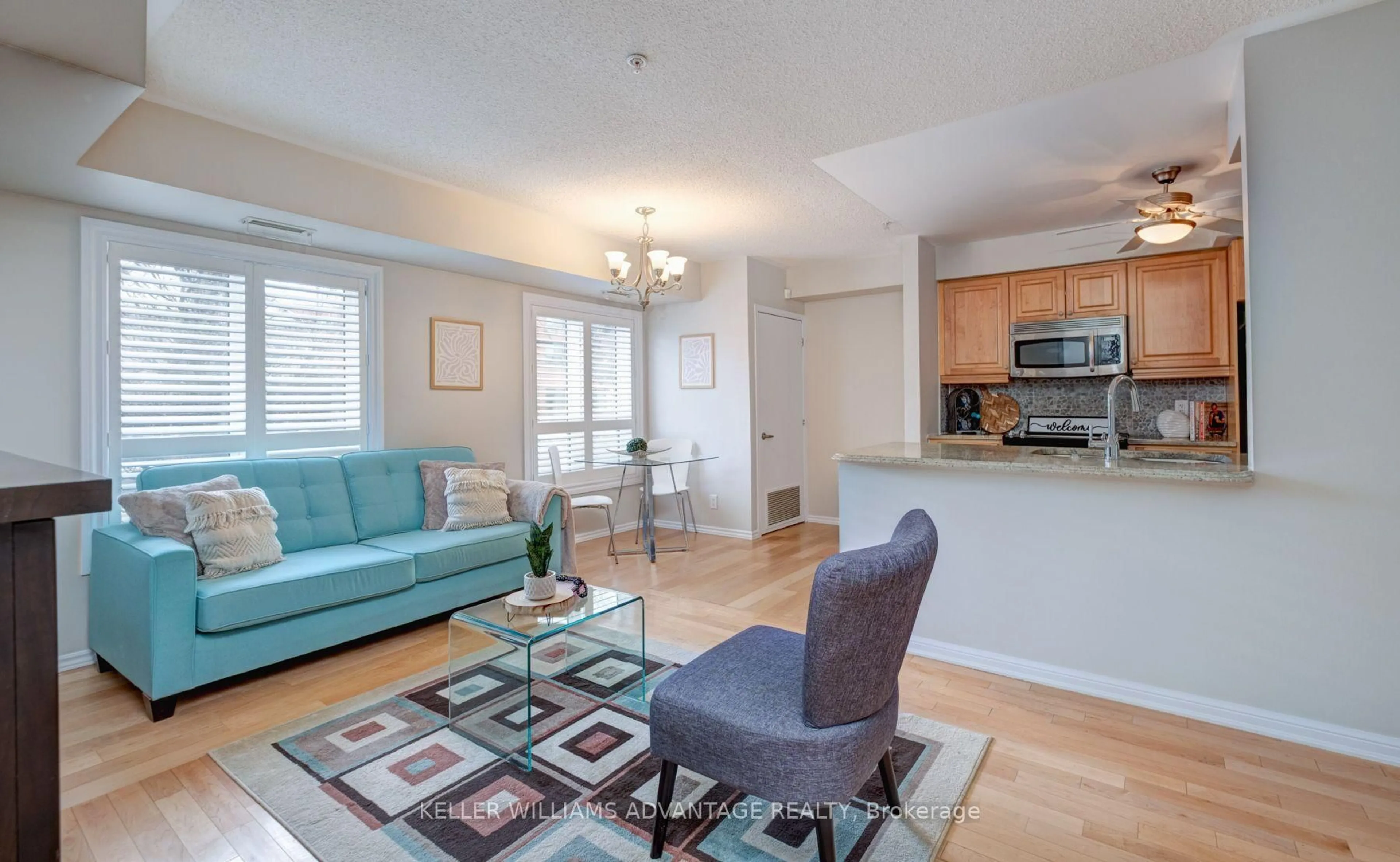 Living room with furniture, unknown for 60 Mendelssohn St #107, Toronto Ontario M1L 0G9