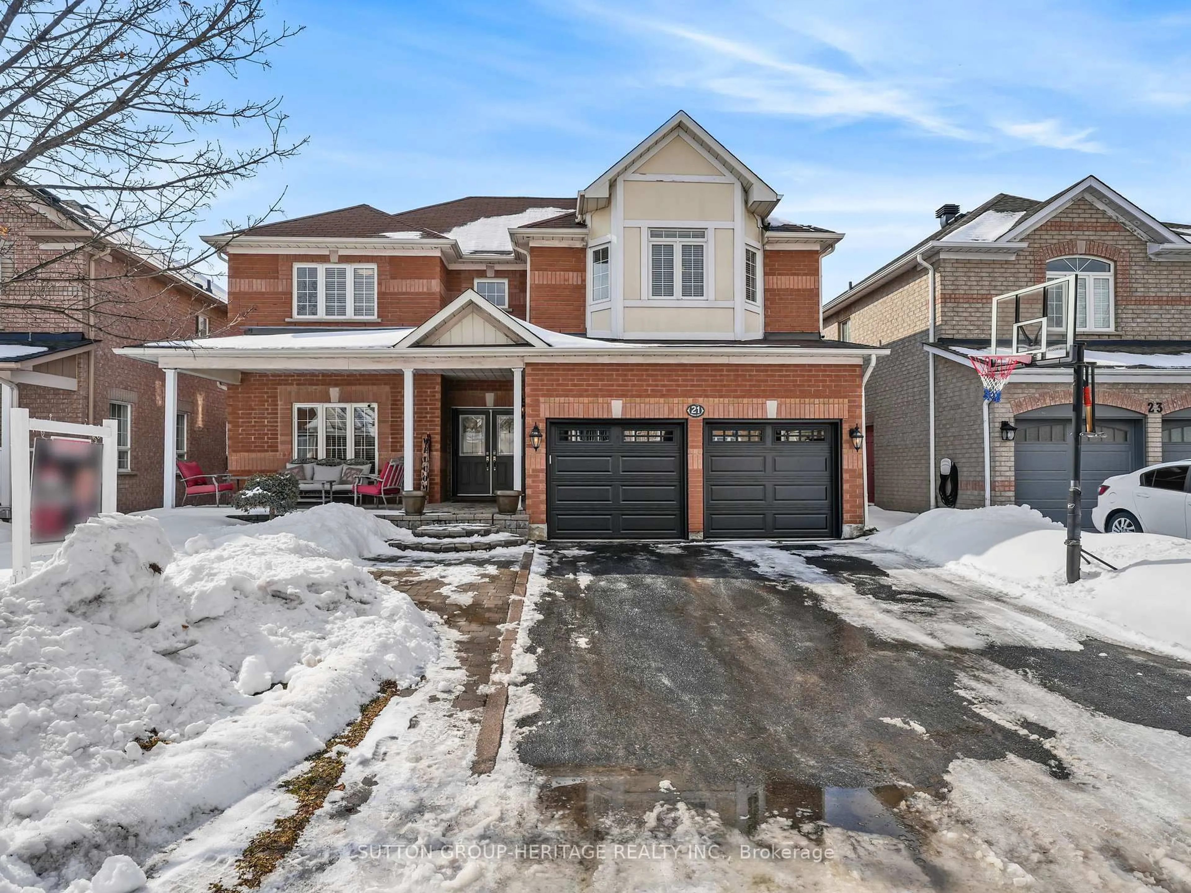 Home with brick exterior material, street for 21 Sheldon Dr, Ajax Ontario L1T 4K7