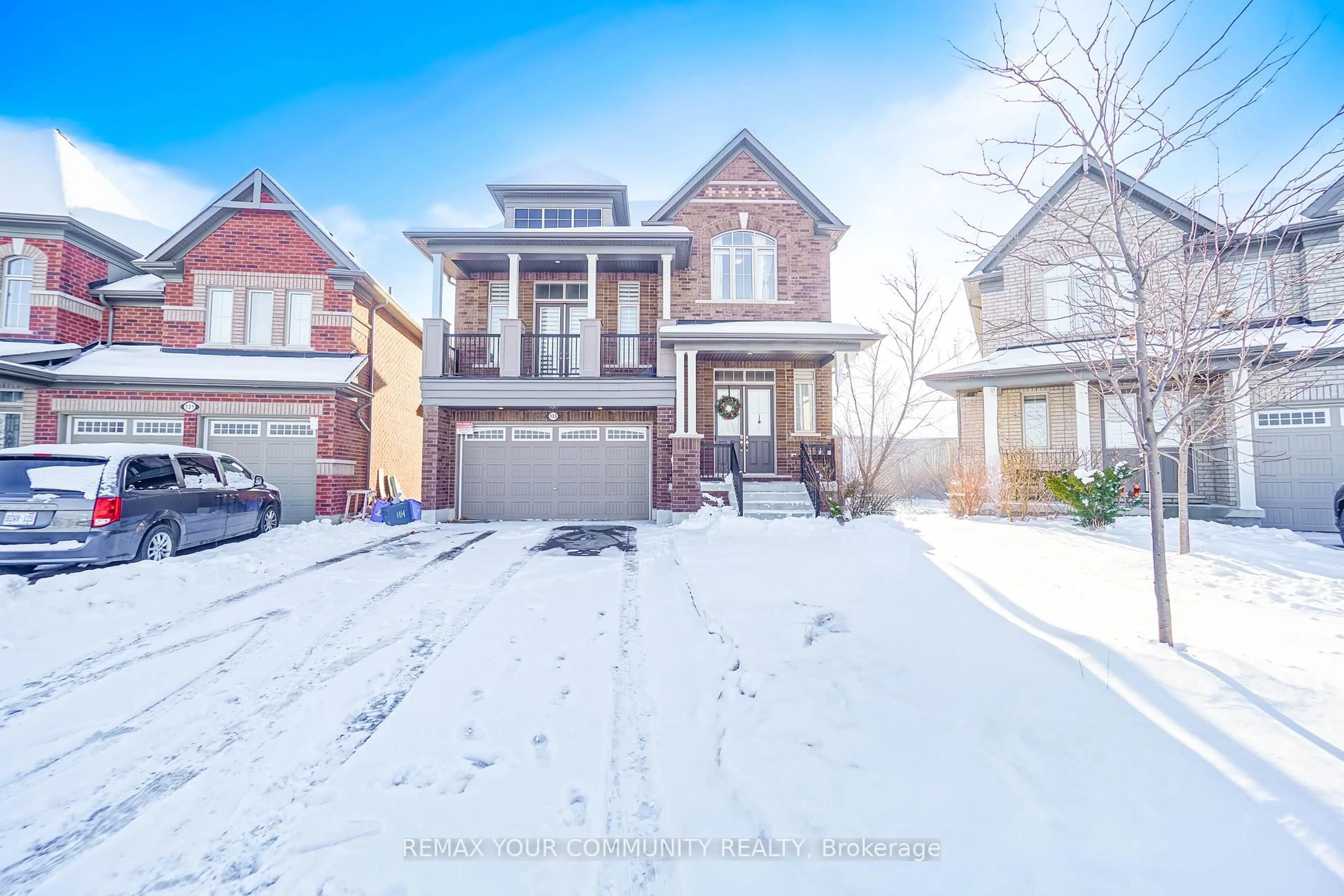 Home with brick exterior material, street for 133 MARCEL BRUNELLE Dr, Whitby Ontario L1P 0G7